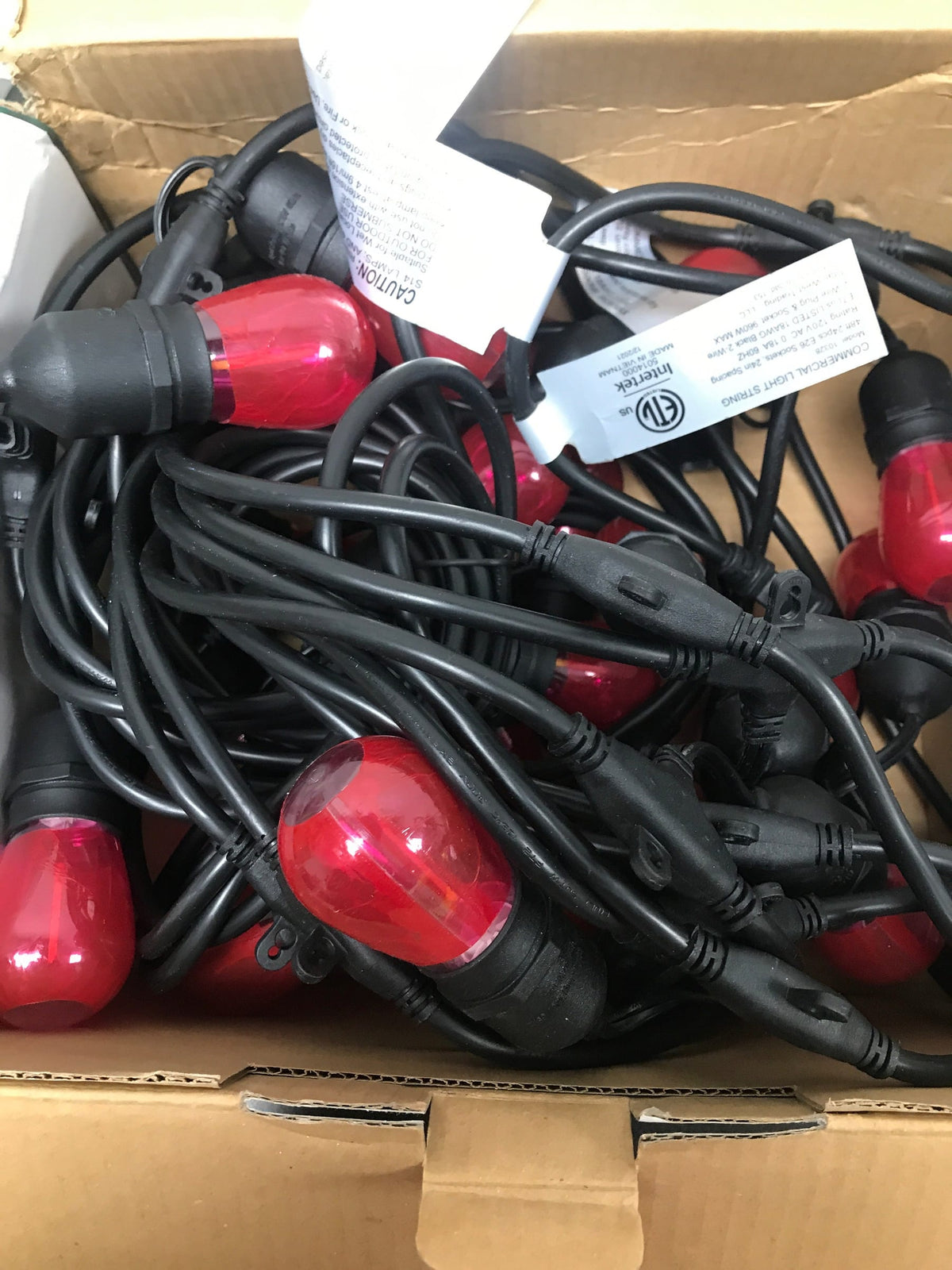 Hampton bay 10328 24-Light 48 ft. Indoor/Outdoor String Light with S14 Single Filament LED Bulbs