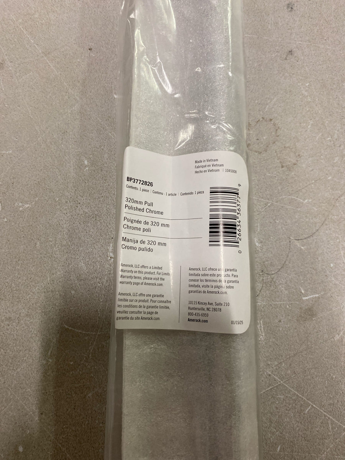 Amerock Enlivity 12-5/8 inch (320mm) Center-to-Center Polished Chrome Cabinet Pull, BP3772826