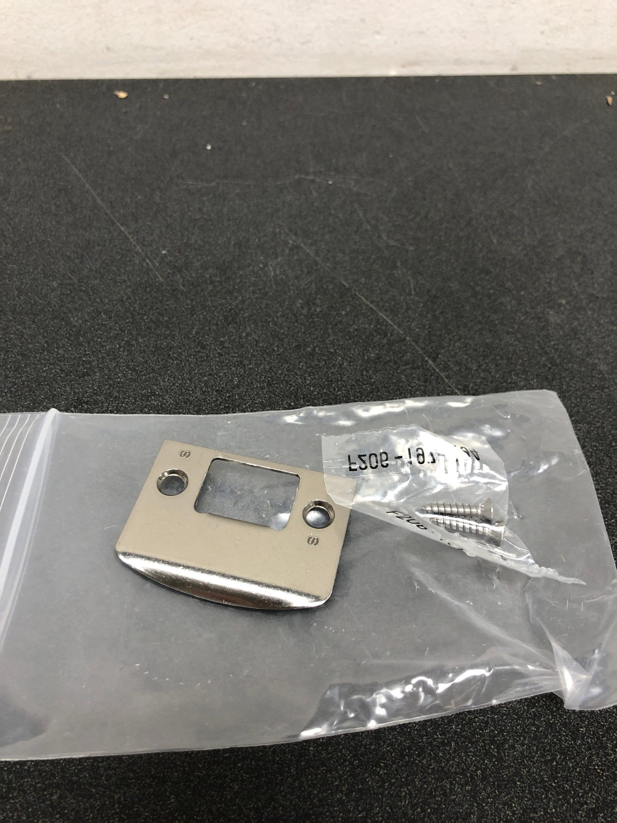 Schlage 10026619 1 5/8" x 2 1/4" Full Lip Strike Plate with Square Corners - Satin Nickel