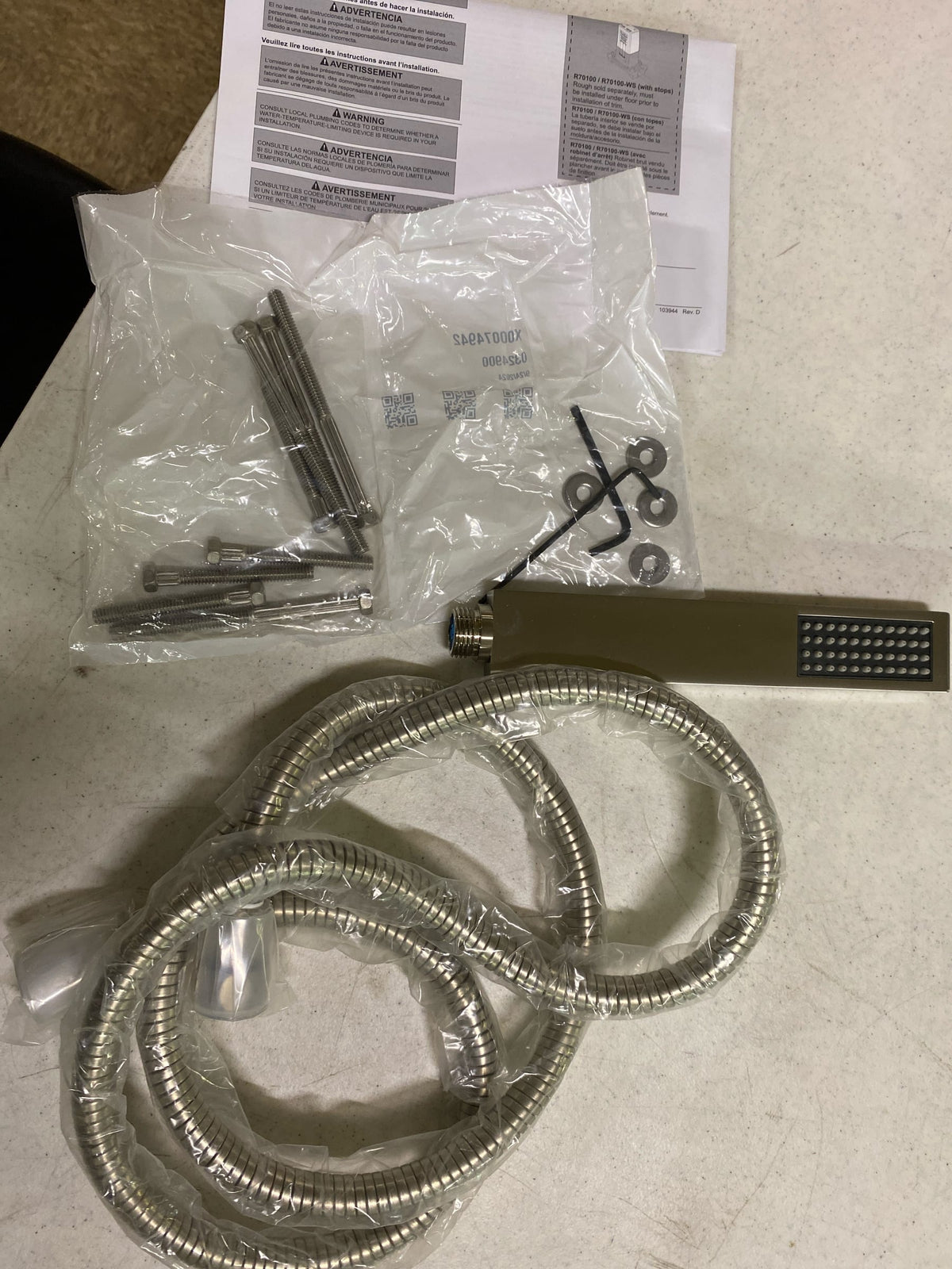 Brizo T70180-BN Floor Mounted Tub Filler with Hand Shower from the Siderna Collection (Less Valve) - Brilliance Brushed Nickel