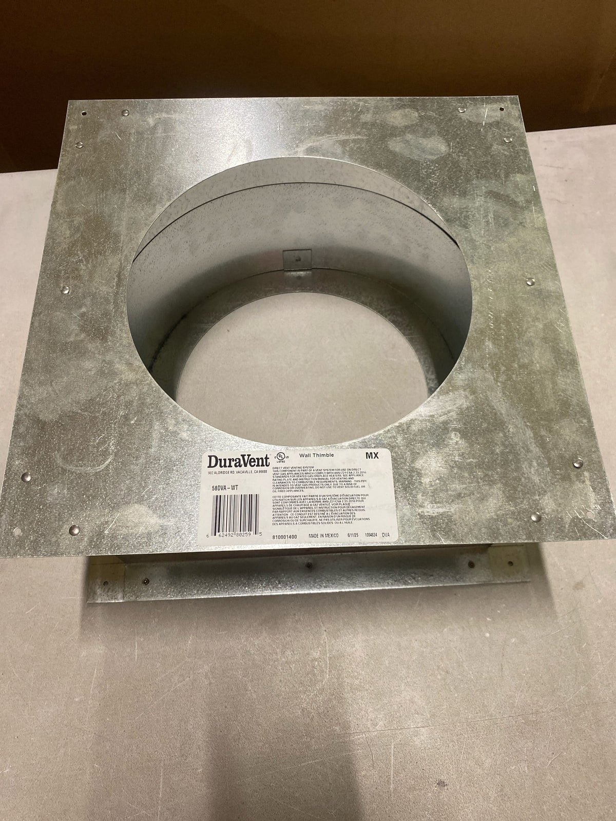 Simpson Duravent 58DVA-WT 5x8" Direct Vent Wall Thimble