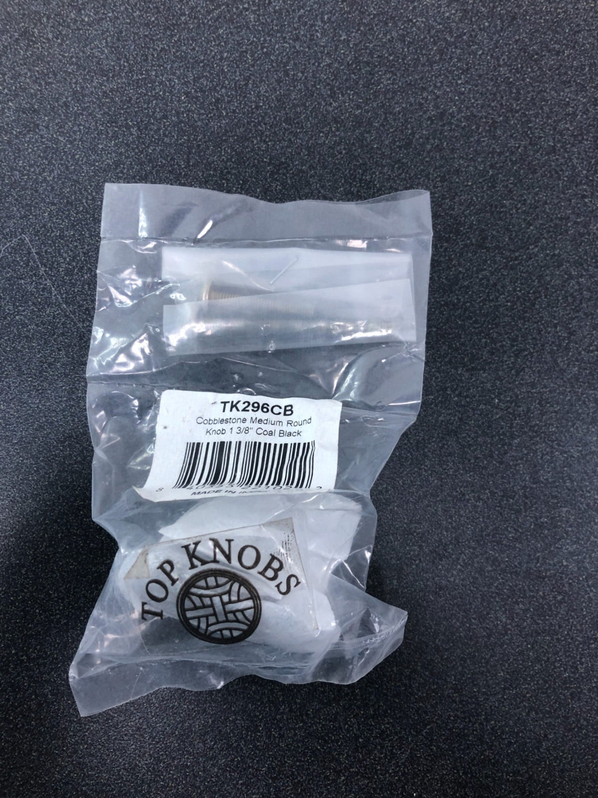 Top Knobs TK296CB Cobblestone 1-3/8 Inch Mushroom Cabinet Knob - Coal Black
