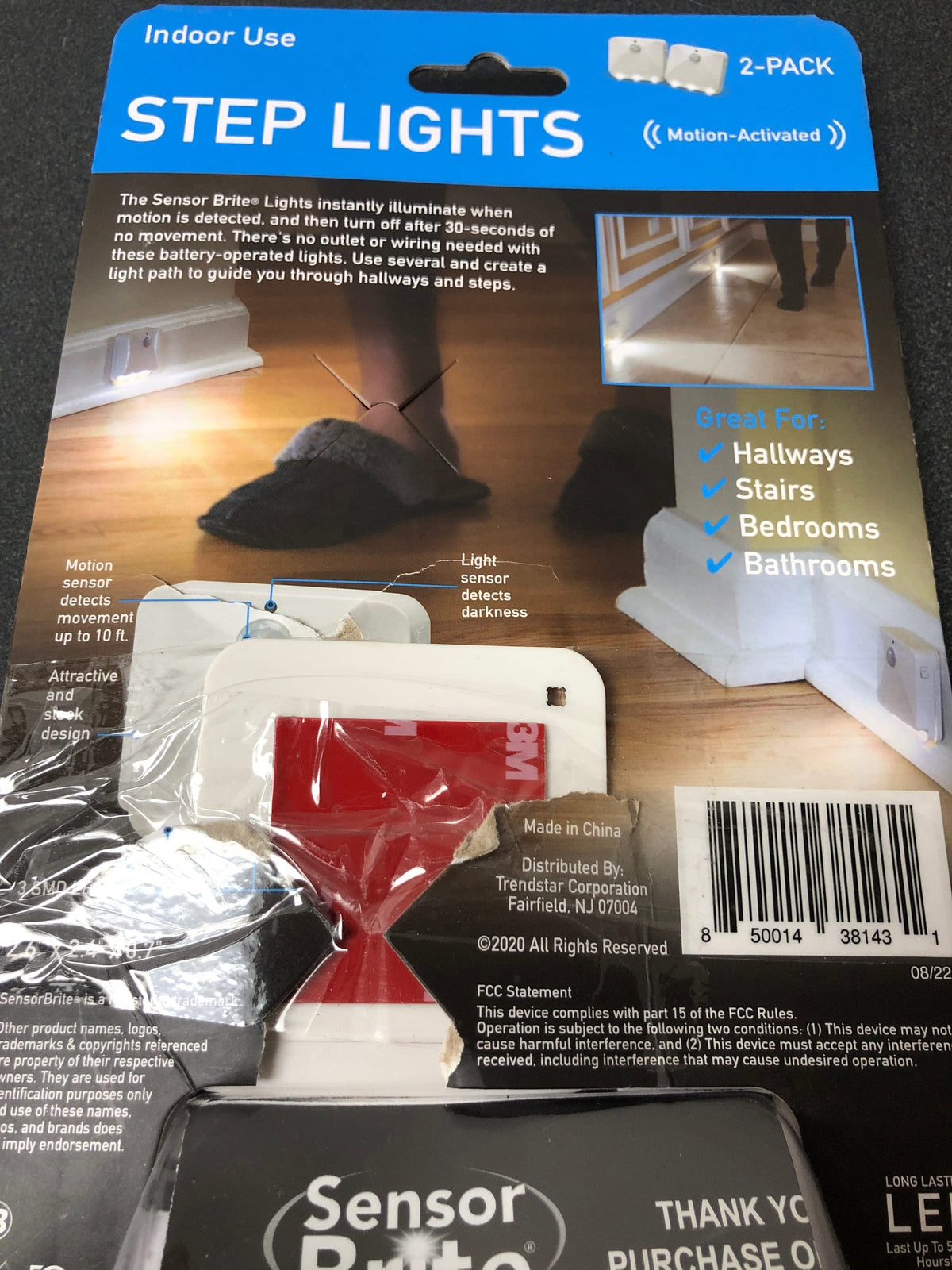 Sensor brite SBL-MC6B Step Lights Sensor Motion Activated 4 Watt LED Night Light (2-Pack)