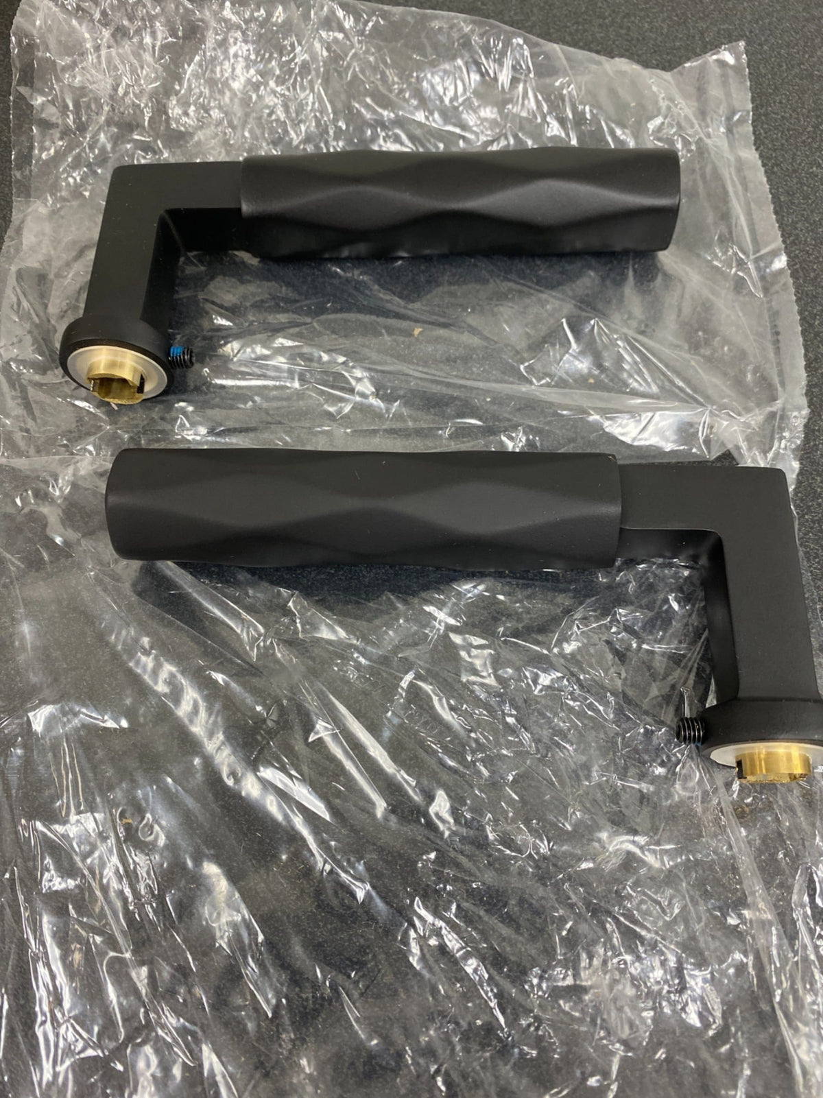 Emtek C510TRUS19 Tribeca Passage Door Lever Set from the SELECT Brass Collection with CF Mechanism - Flat Black