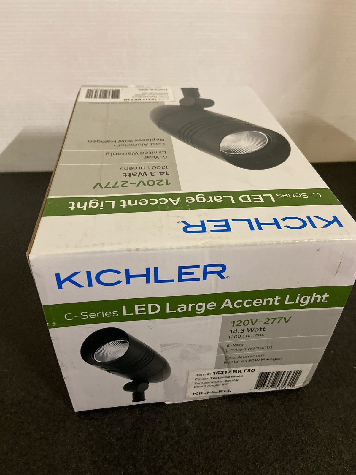 Kichler 16217BKT30 Transitional Accent from Landscape LED Collection in Black Finish, 8.50 inches