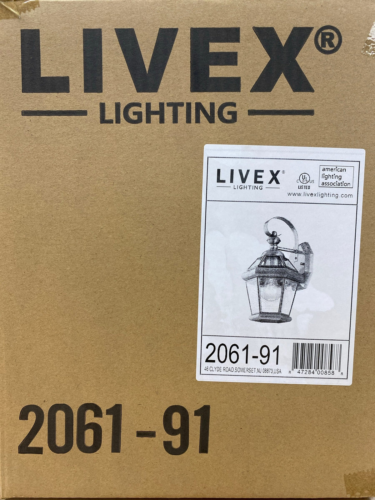 Livex Lighting 2061-91 Georgetown 1 Light Outdoor Wall Sconce - Brushed Nickel