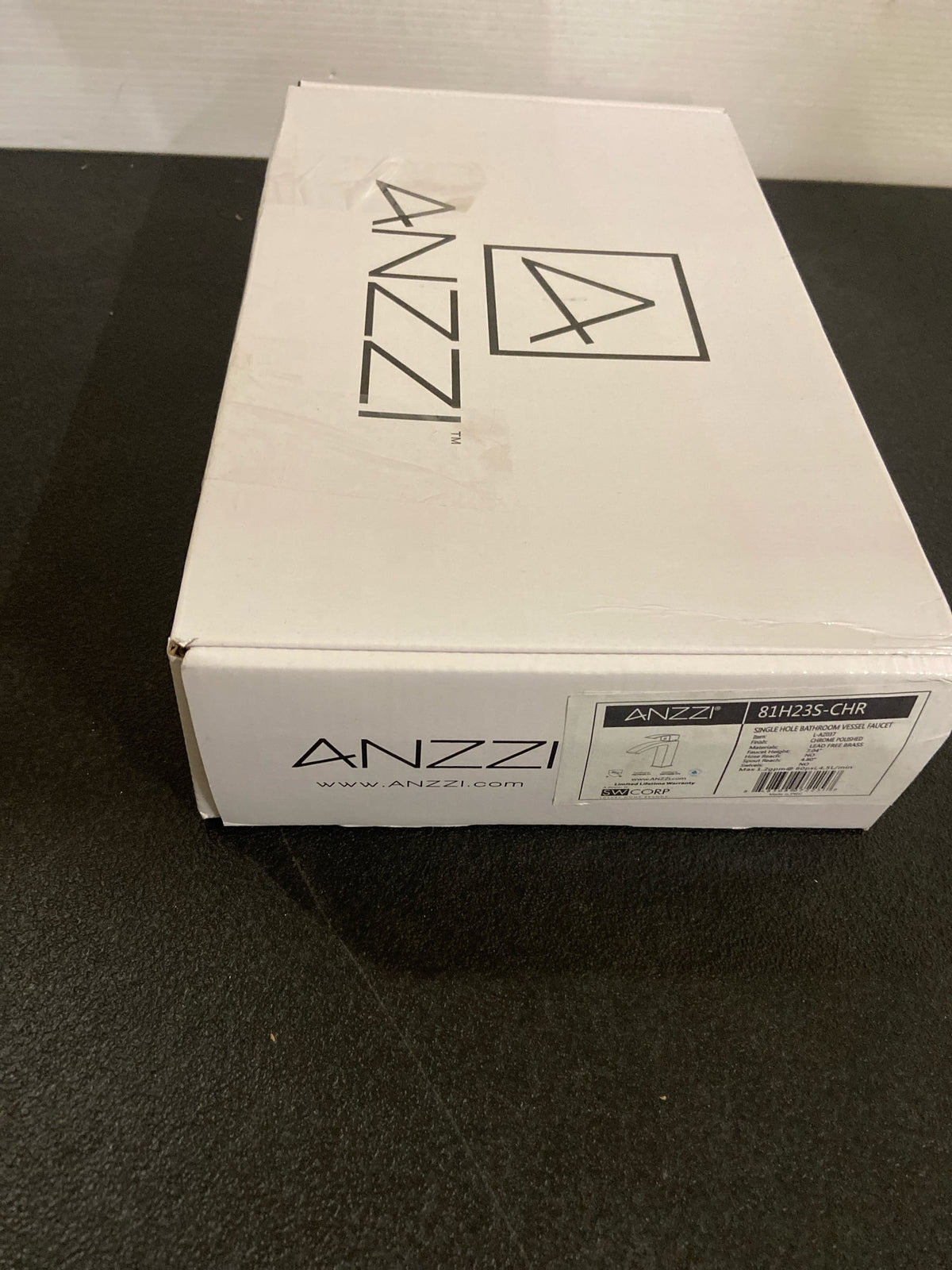 Anzzi L-AZ037 Revere Series Single Hole Single-Handle Low-Arc Bathroom Faucet in Polished Chrome