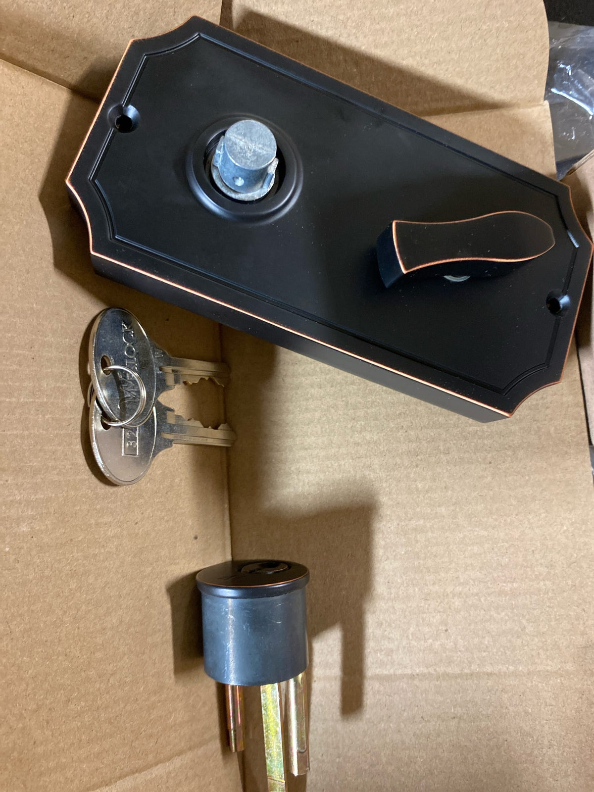 Weslock Lexington 1400 Series Handleset with Impresa Knob - Deadbolt Keyed One Side