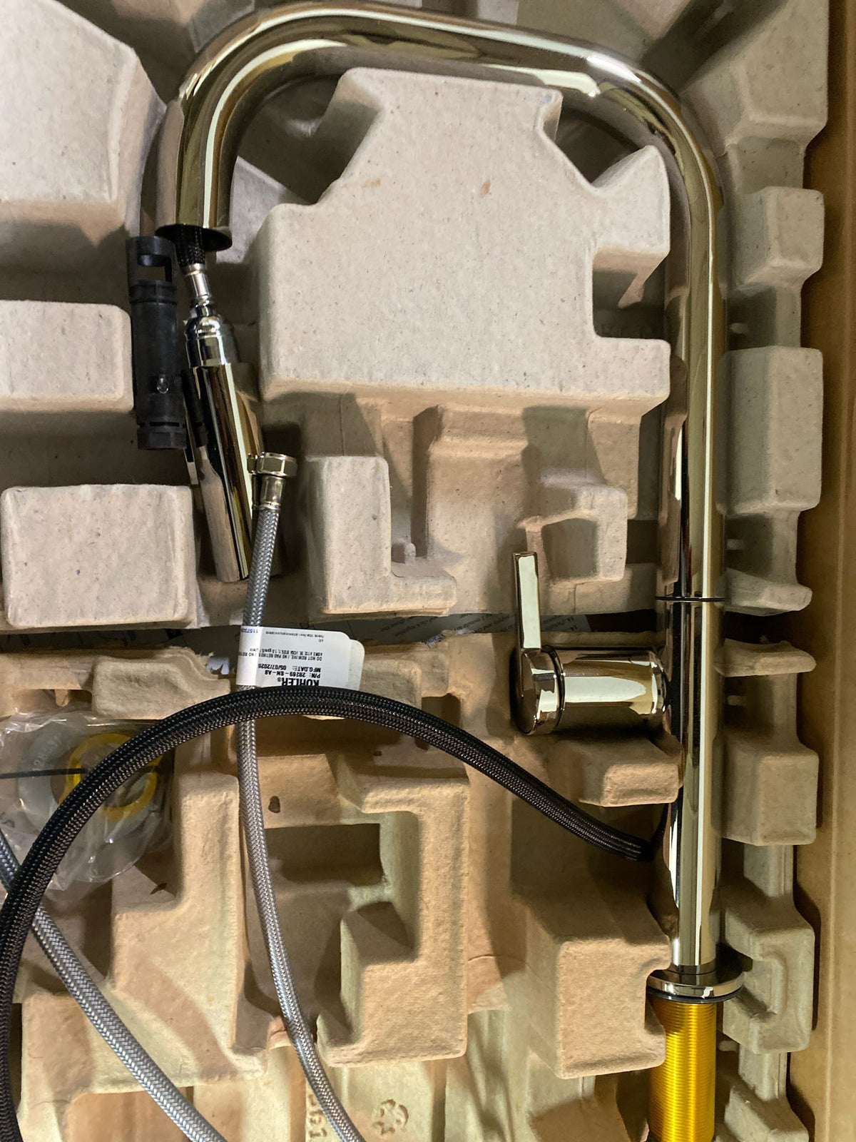 Kohler K-28269-SN Components 1.5 GPM Single Hole Pull Down Kitchen Faucet - Vibrant Polished Nickel