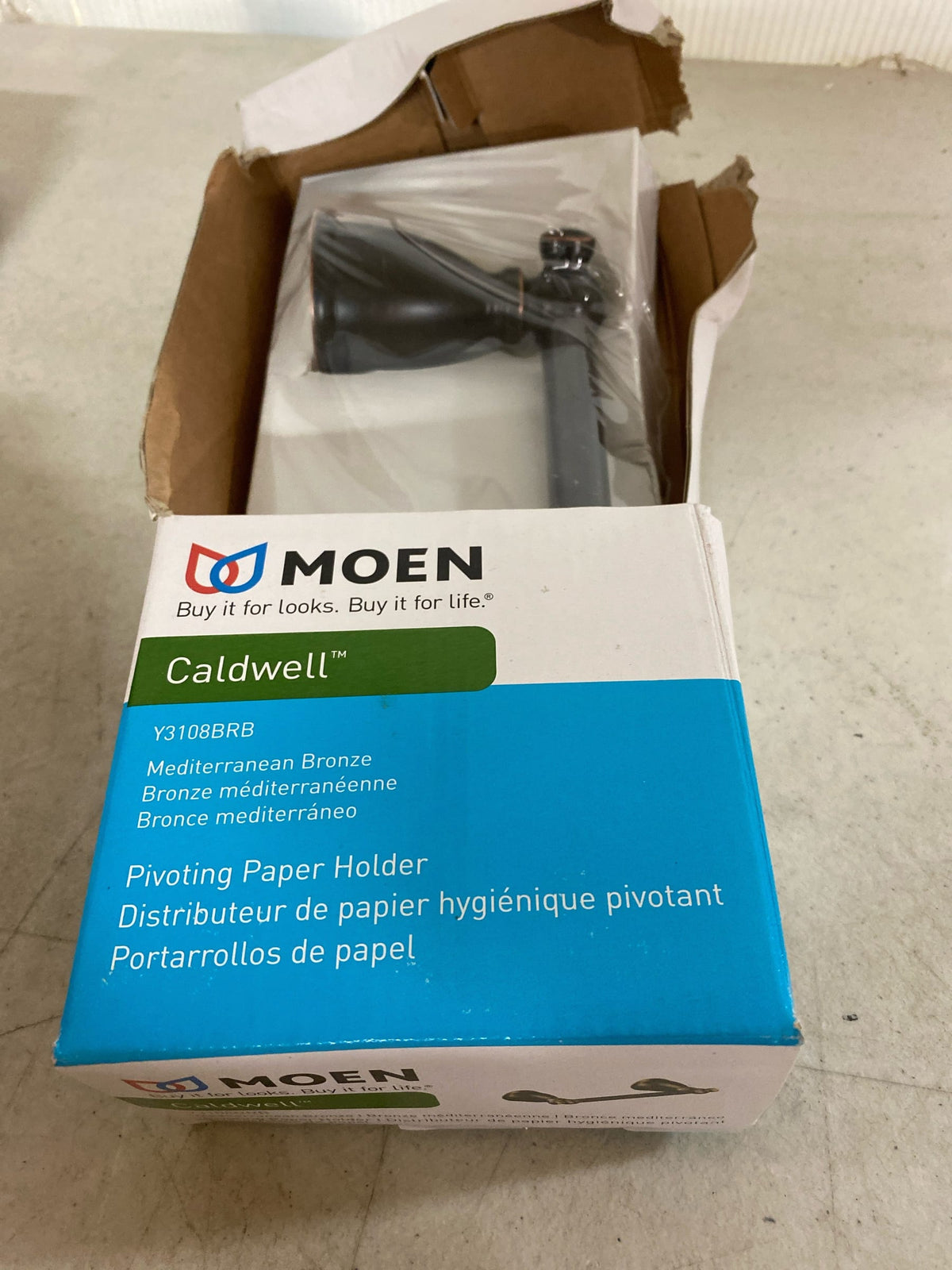 Moen Caldwell Mediterranean Bronze Wall Mount Toilet Paper Holder