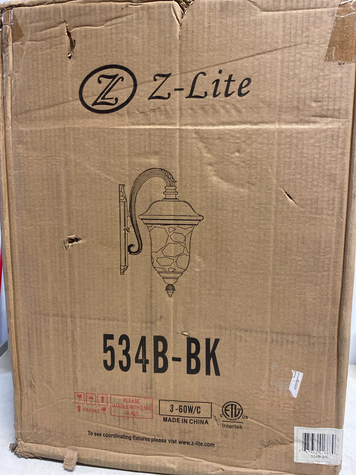 3 Light Outdoor Wall Mount In Gothic Style 12.38 Inches Wide By 24.25 Inches High Z-Lite 534B-Bk