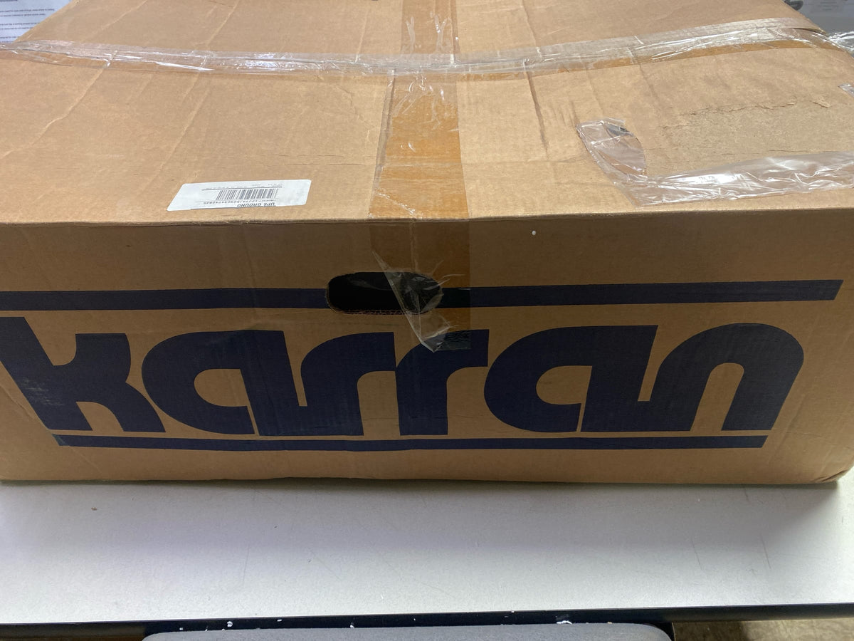 Karran QU-711-BL Undermount Quartz Composite 32 in. 60/40 Double Bowl Kitchen Sink in Black