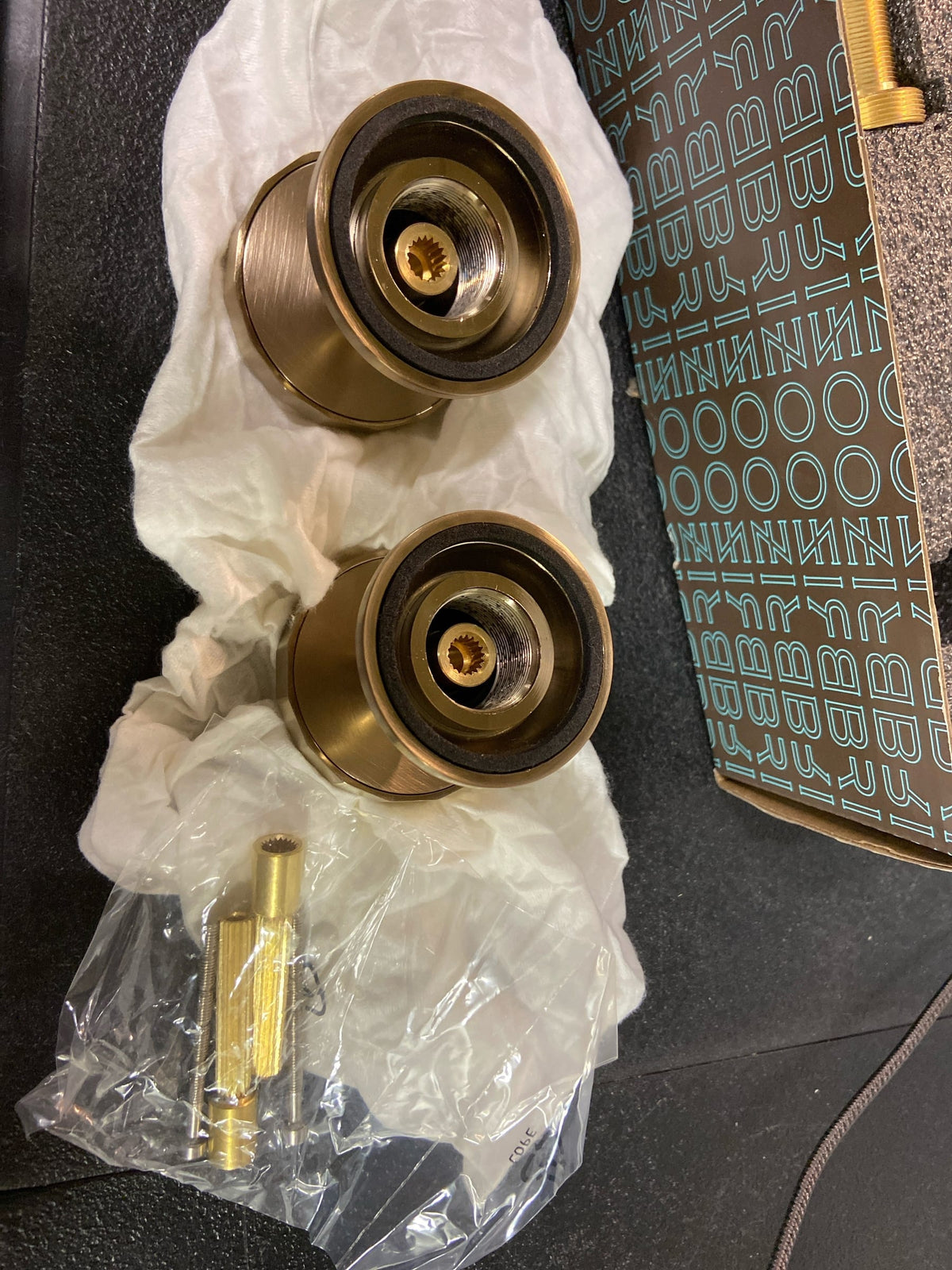 Brizo HW5865-GL Beauclere Wheel Handles for Wall Mounted Bathroom Faucet - Luxe Gold