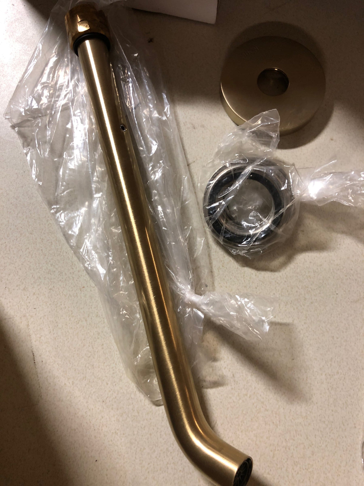 Amahle Wall Mount Tub Filler Trim with C-Spout -Less handles
