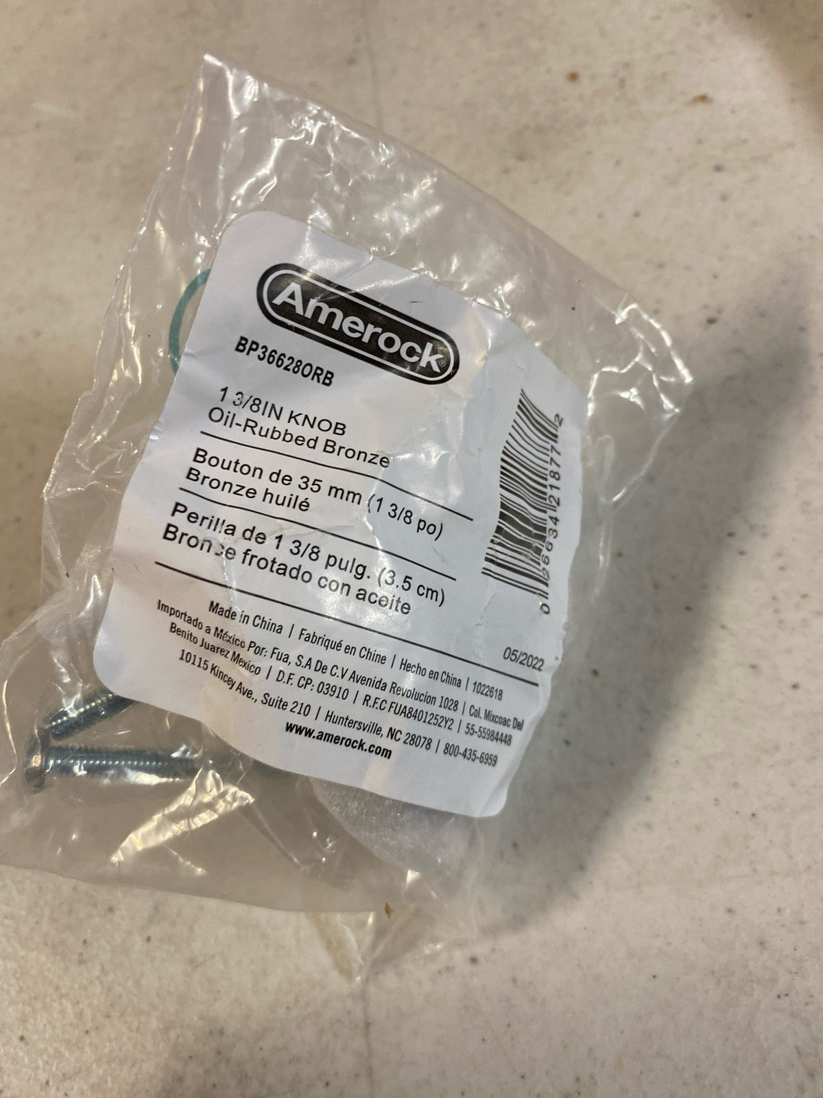 Amerock | Cabinet Knob | Oil Rubbed Bronze | 1-3/8 inch (35 mm) Diameter | Grace Revitalize | 1 Pack | Drawer Knob | Cabinet Hardware