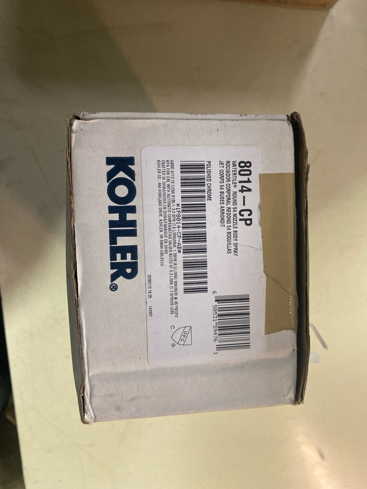 Kohler K-8014-CP Traditional Round 54 Nozzle MasterClean Fixed Body Spray from WaterTile Collection - Polished Chrome