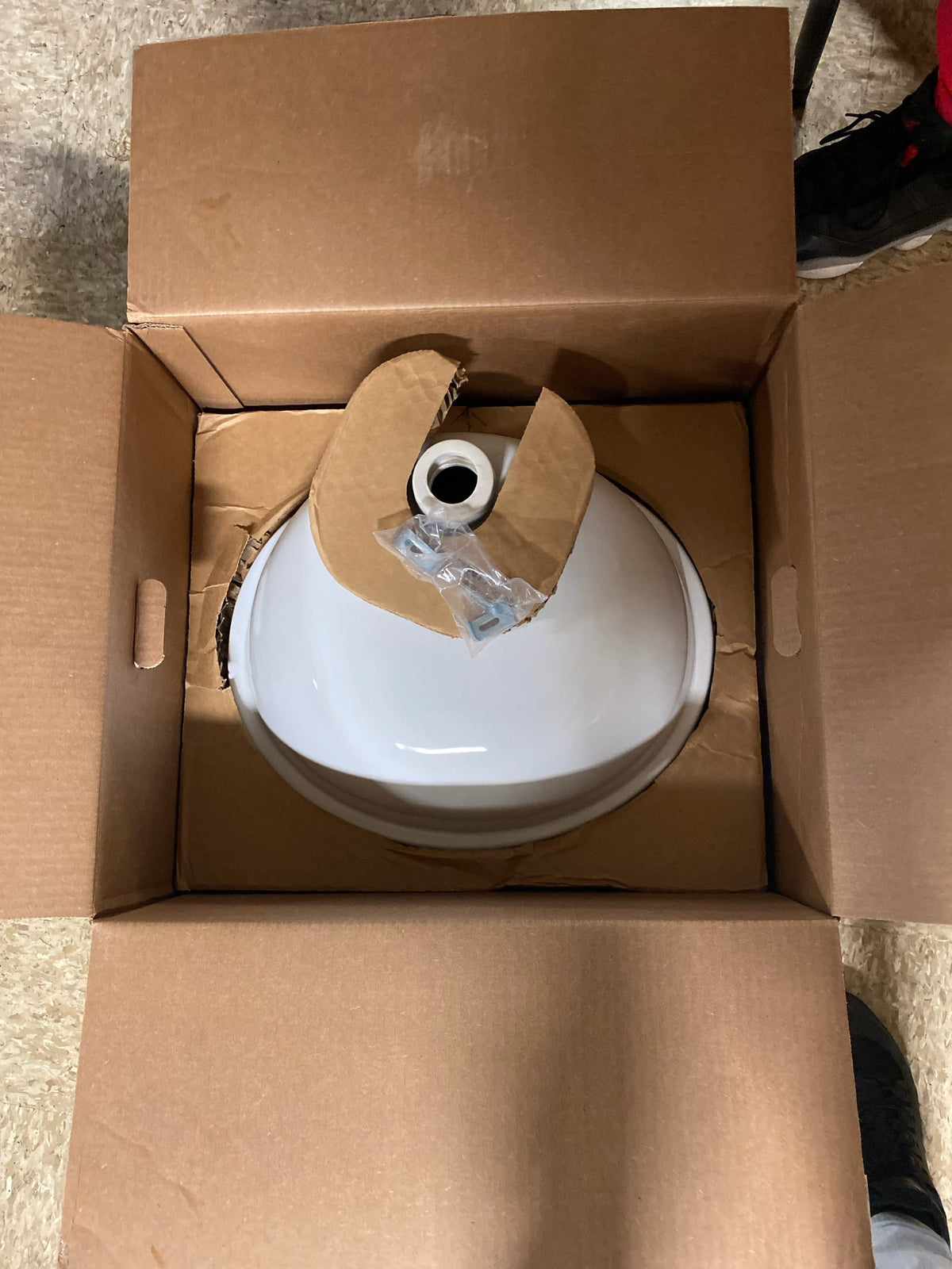 Kohler K-2210-G-0 Caxton 19-1/4 in. Oval Vitreous China Undermount Bathroom Sink in White with Glazed Underside