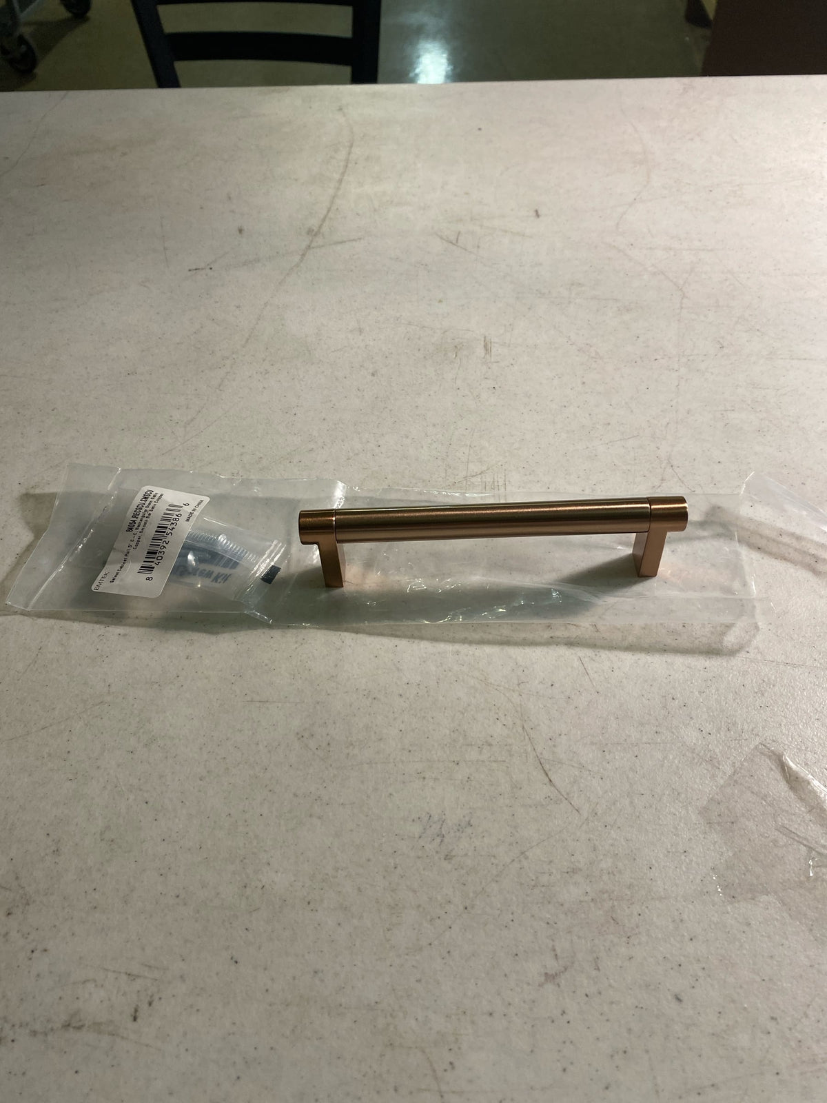 Emtek 84054.RECSCU.SMSCU Smooth 5 Inch Center to Center Bar Cabinet Pull with Rectangular Stem from the SELECT Collection - Satin Copper / Satin Copper Stem