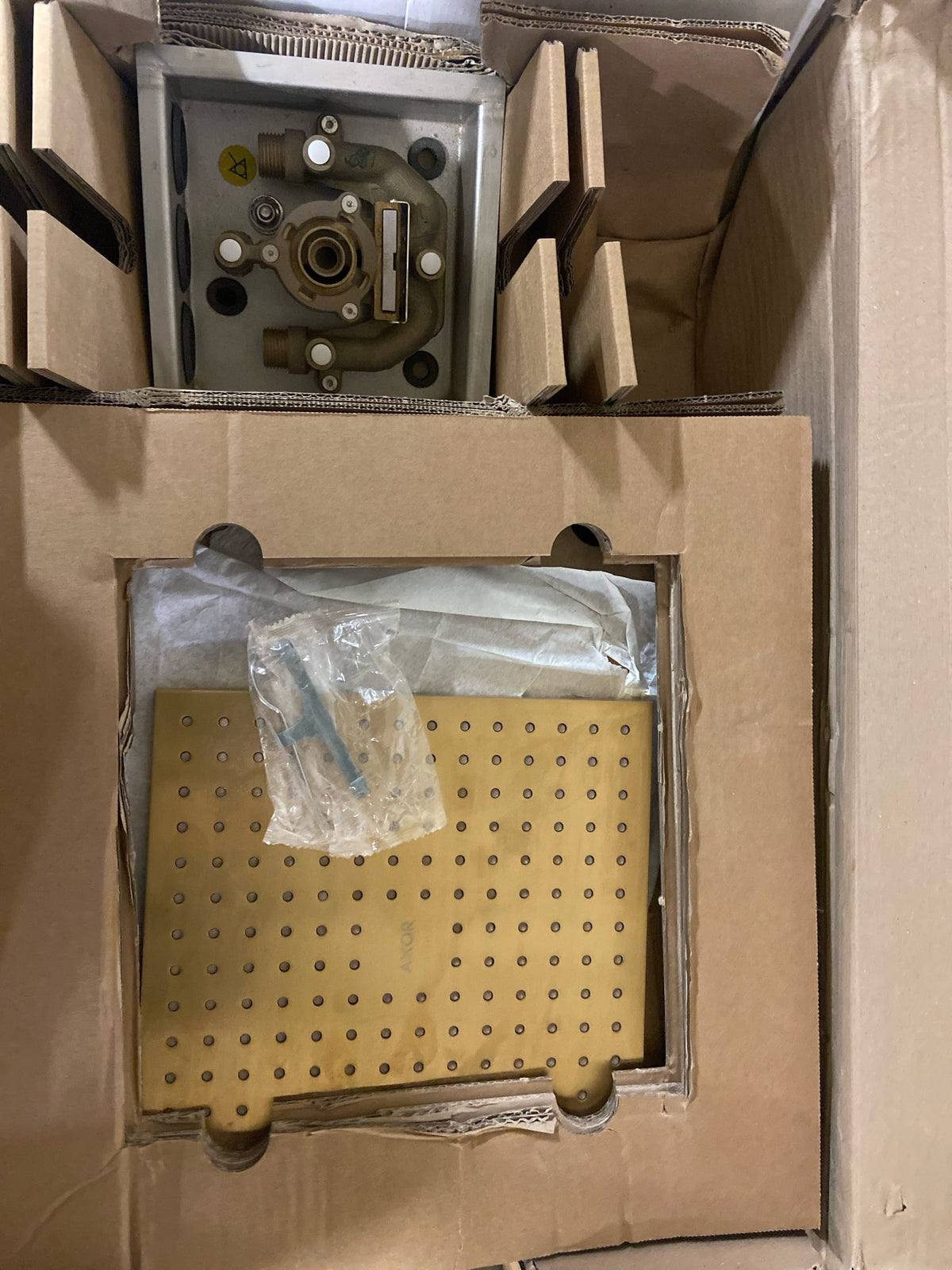Axor 35315251 Showerhead 250 Square 2-Jet Floron Protective Contact