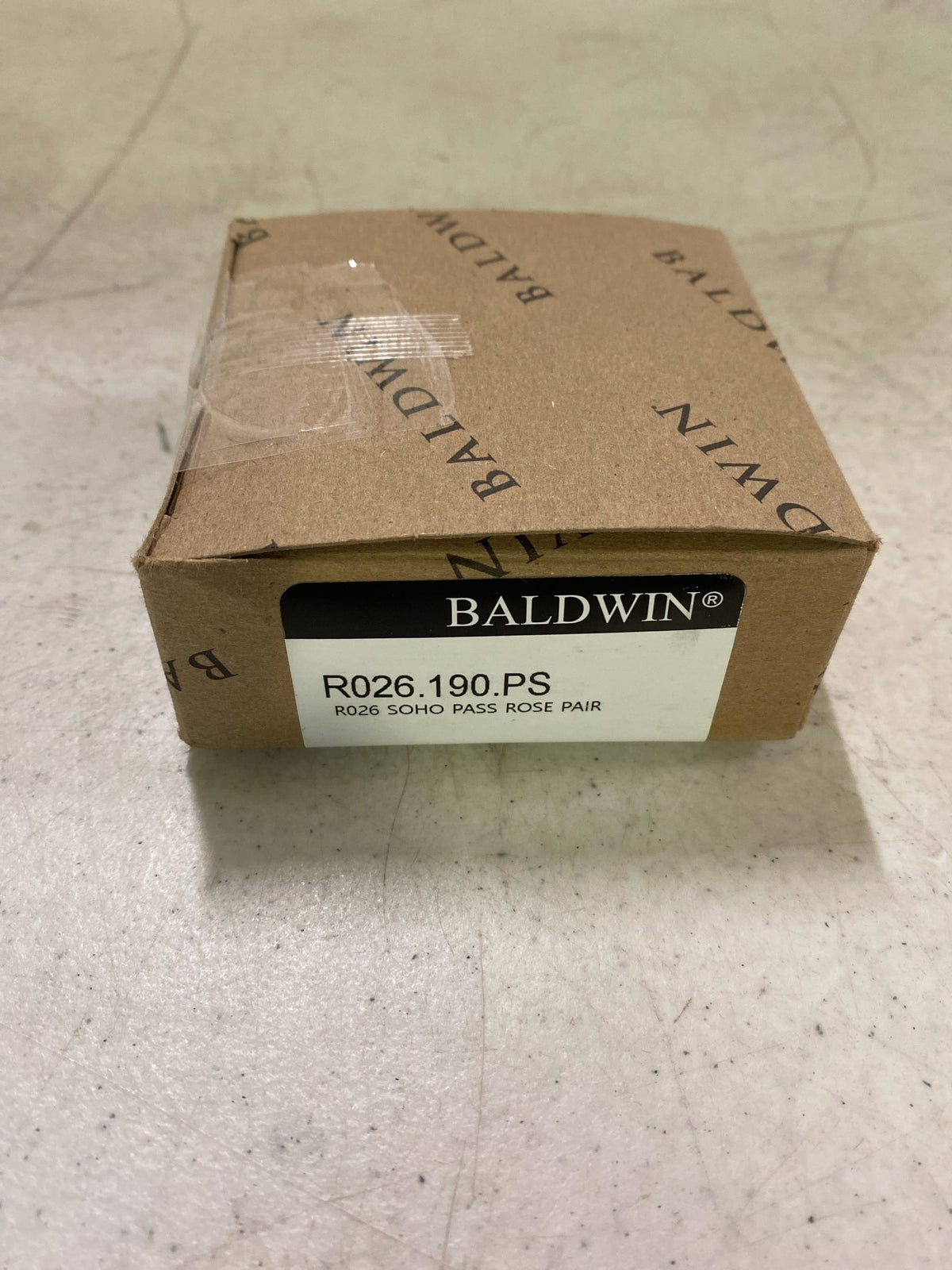 Baldwin R026190PS Pair of 3" Height Soho Passage Rosettes - Satin Black