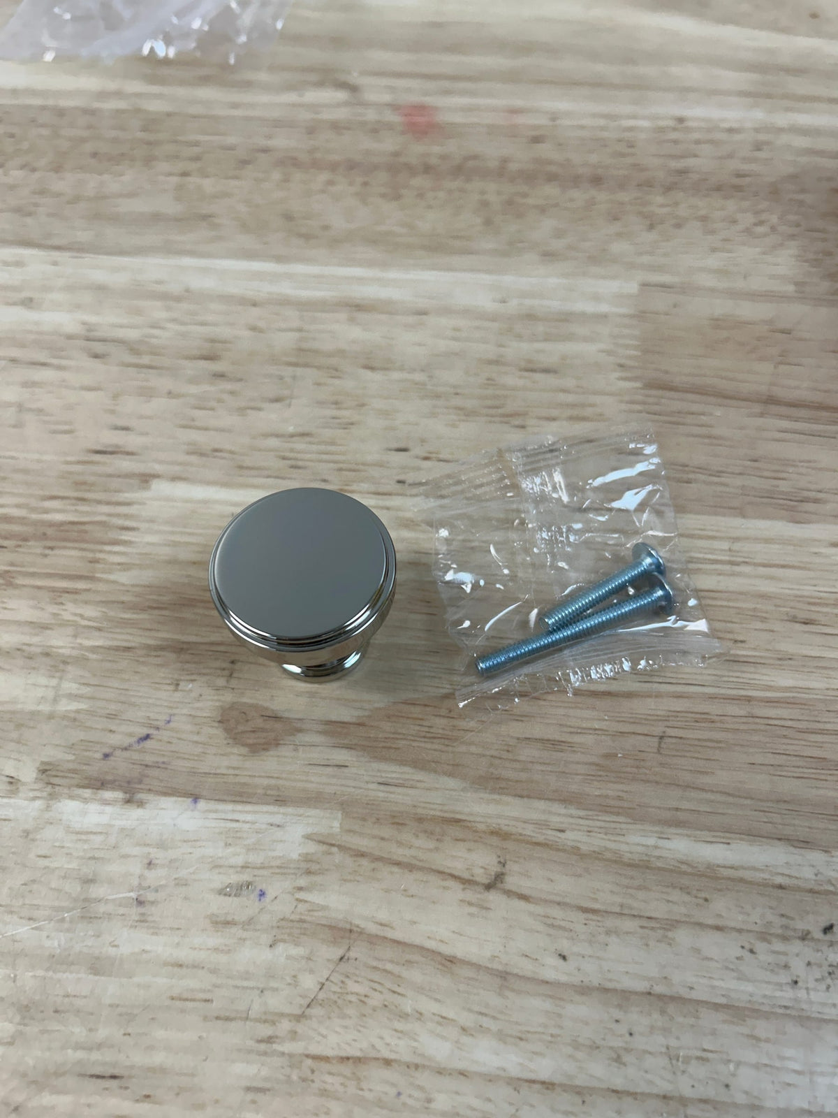 Belwith Keeler B077459-14 Brownstone 1-1/4" Stepped Round Cabinet Knob / Drawer Knob - Polished Nickel