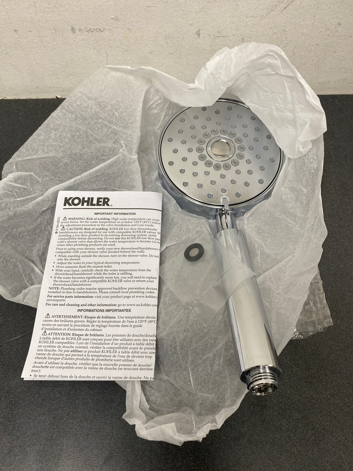 Kohler K-22166-CP Purist 2.5 GPM Multi Function Hand Shower with MasterClean and Katalyst - Polished Chrome
