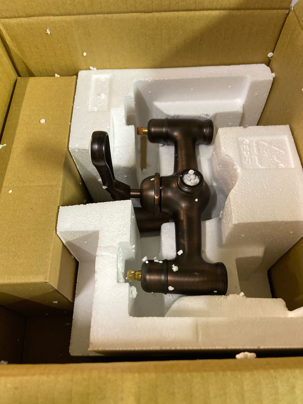 Signature Hardware 402571 Tub Wall Mounted English Telephone Tub Filler with Brass Lever Handles - Variable Centers - Includes Hand Shower and Valve - Oil Rubbed Bronze