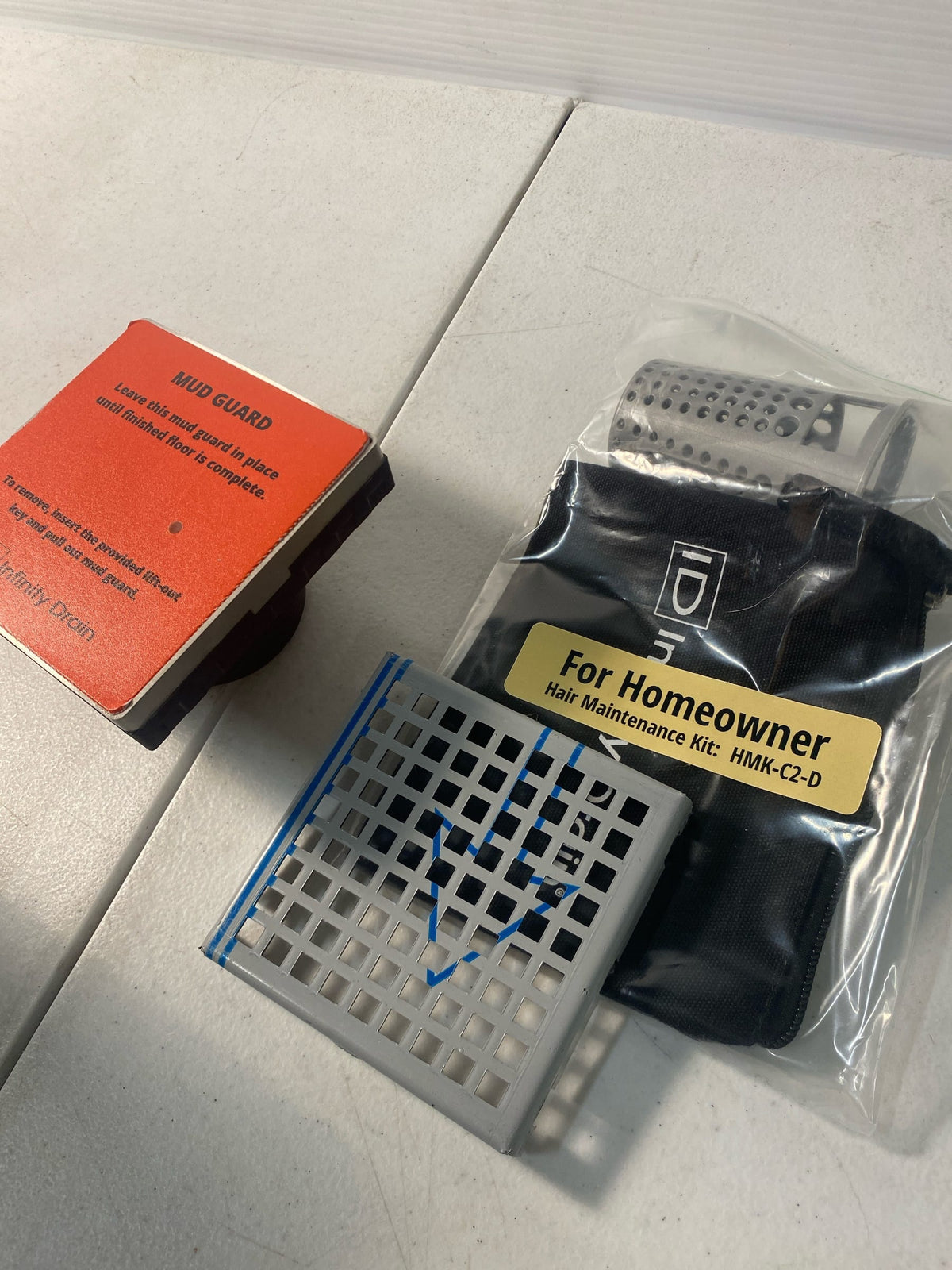 Infinity Drain LQ4-2 SS 4"x4" LQD 4 Squares Pattern Center Drain - 2" Throat - Satin Stainless