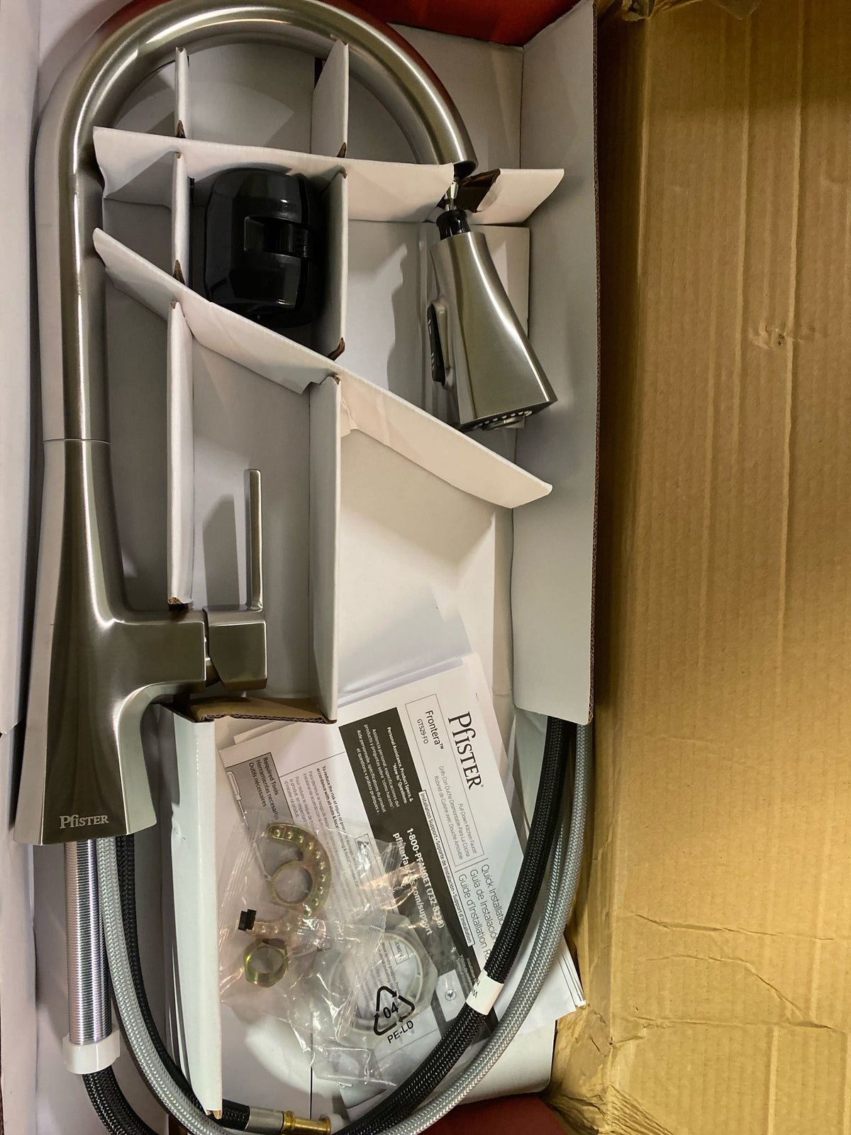 Pfister GT529-FOS Frontera 1.8 GPM Single Hole Pull Down Kitchen Faucet - Stainless Steel