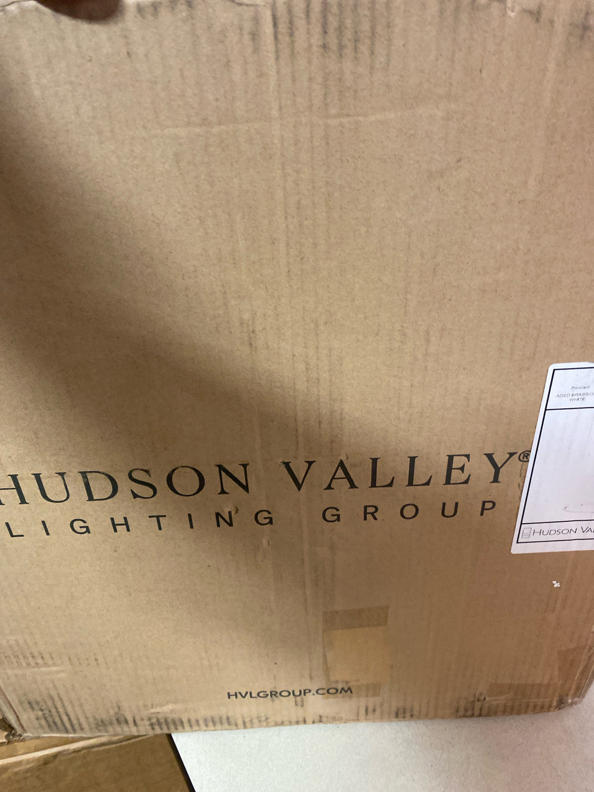 Hudson Valley Lighting MDS361-AGB/OW Painted No. 3 2 Light 16" Wide Pendant - Aged Brass / Off White