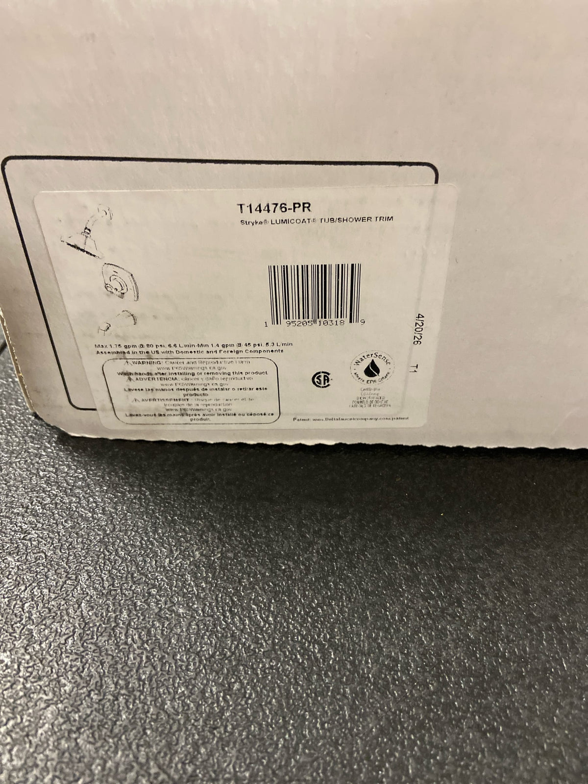 Delta T14476-PR Stryke Monitor 14 Series Single Function Pressure Balanced Tub and Shower - Less Rough-In Valve - Lumicoat Chrome