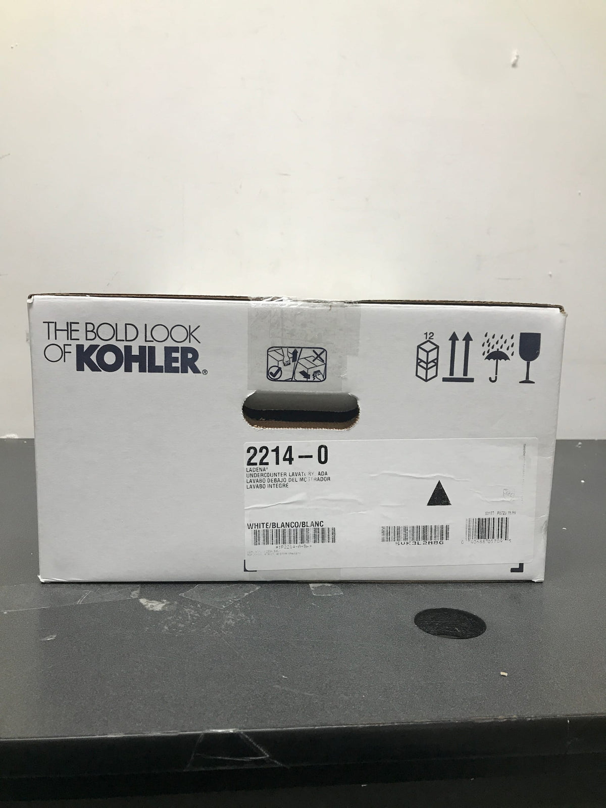 Kohler K-2214-0 White Ladena 20-7/8" x 14-3/8" x 8-1/8" Undermount Bathroom Sink with Overflow