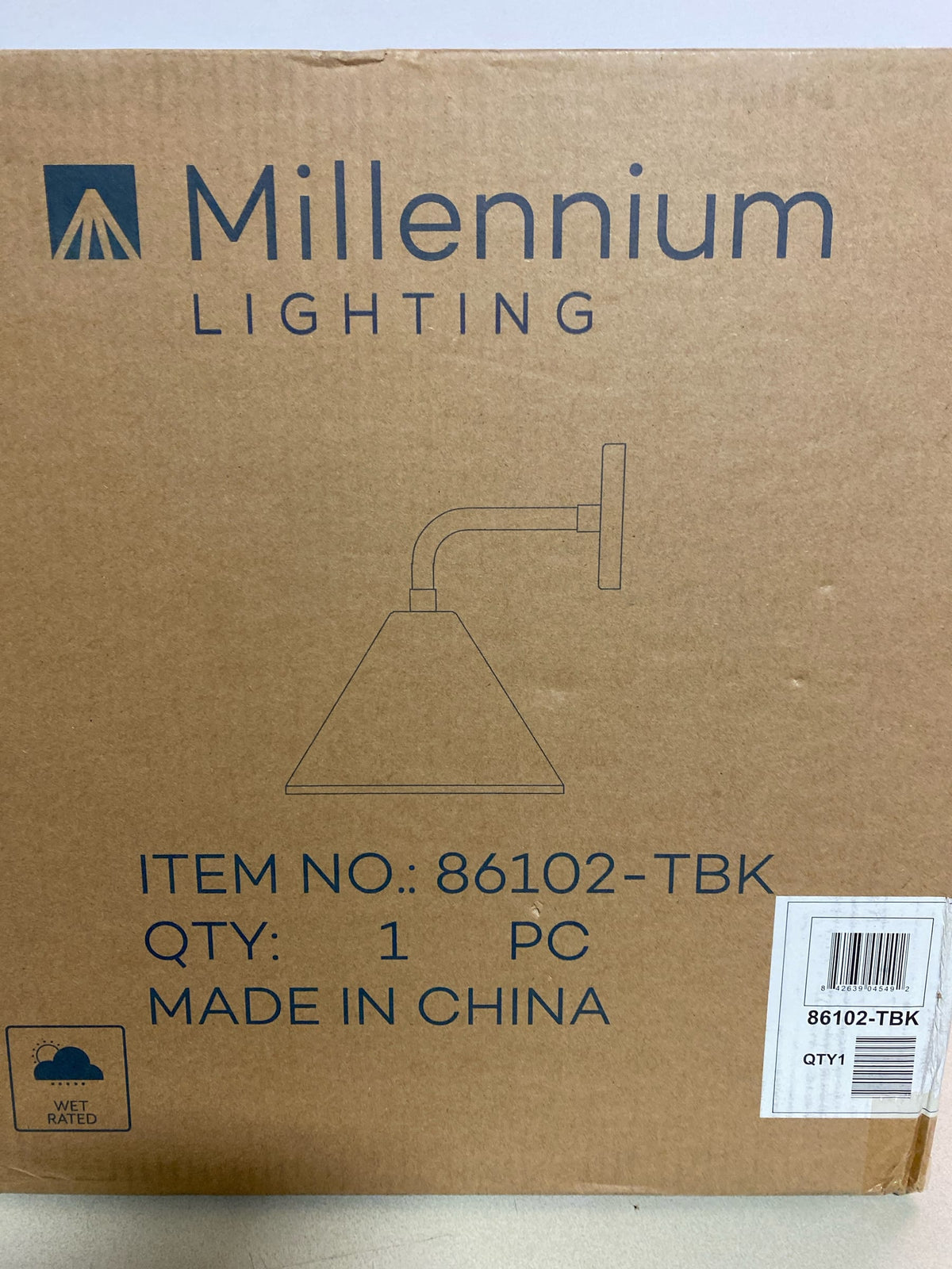 Millennium Lighting 86102-TBK Axston 15" Tall Outdoor Wall Sconce - Textured Black