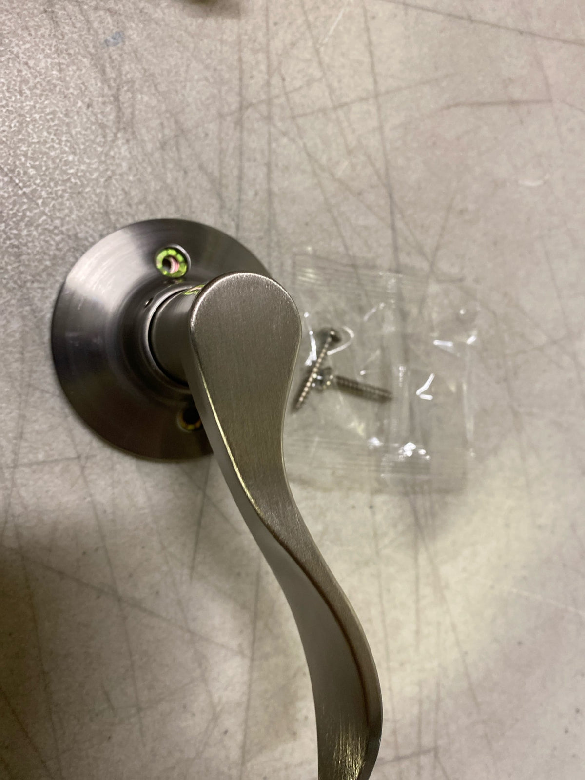 Miseno MLK6011SN Torry Wave Right Handed Non-Turning One-Sided Door Lever - Satin Nickel