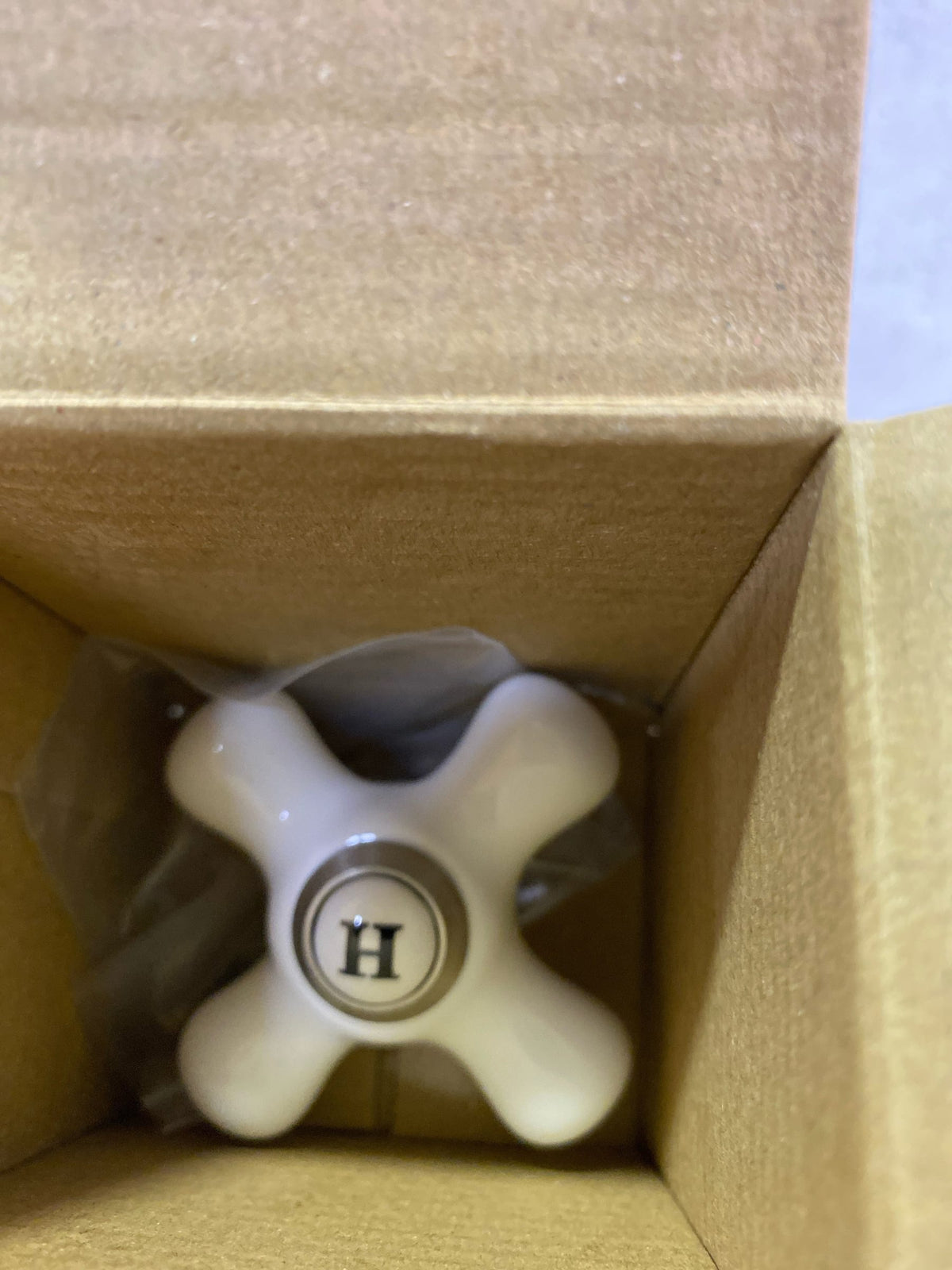 KSH3958PXH Hot Porcelain Cross Handle, Brushed Nickel