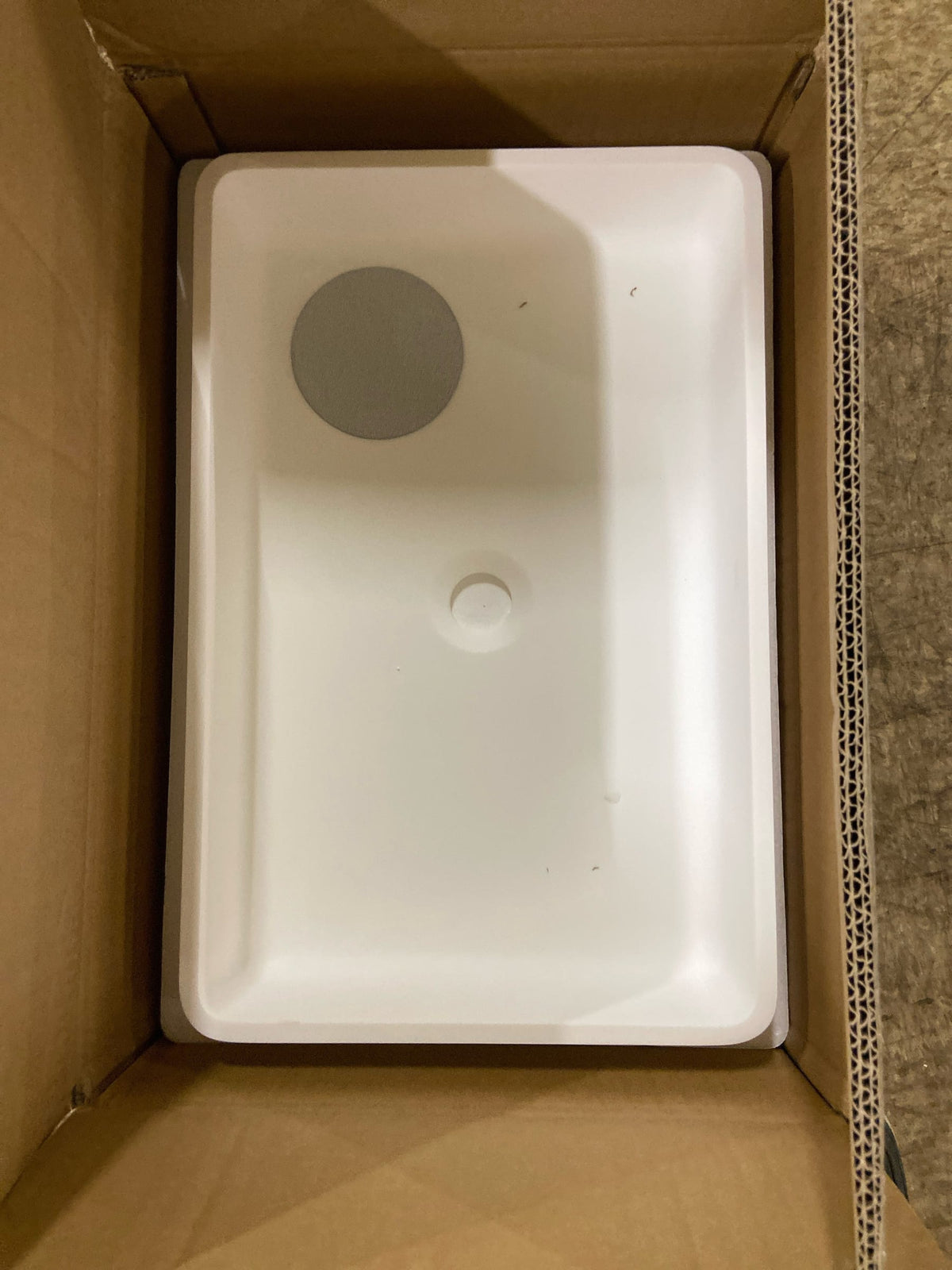 VIGO Matte Stone Magnolia Composite Rectangular Vessel Bathroom Sink in White with Faucet and Pop-Up Drain in Chrome