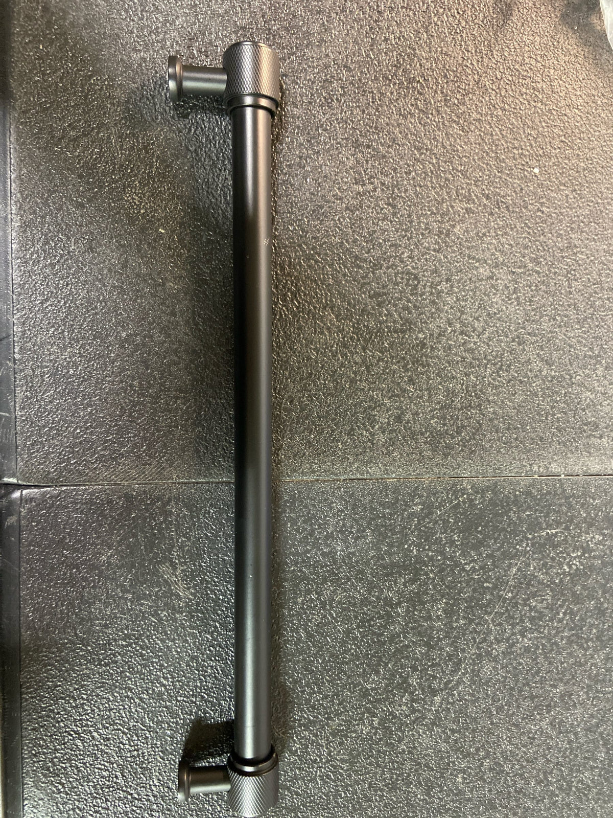 Amerock BP37748MB Faraday 10-1/16 Inch Center to Center Knurled Bar Cabinet Pull - Matte Black