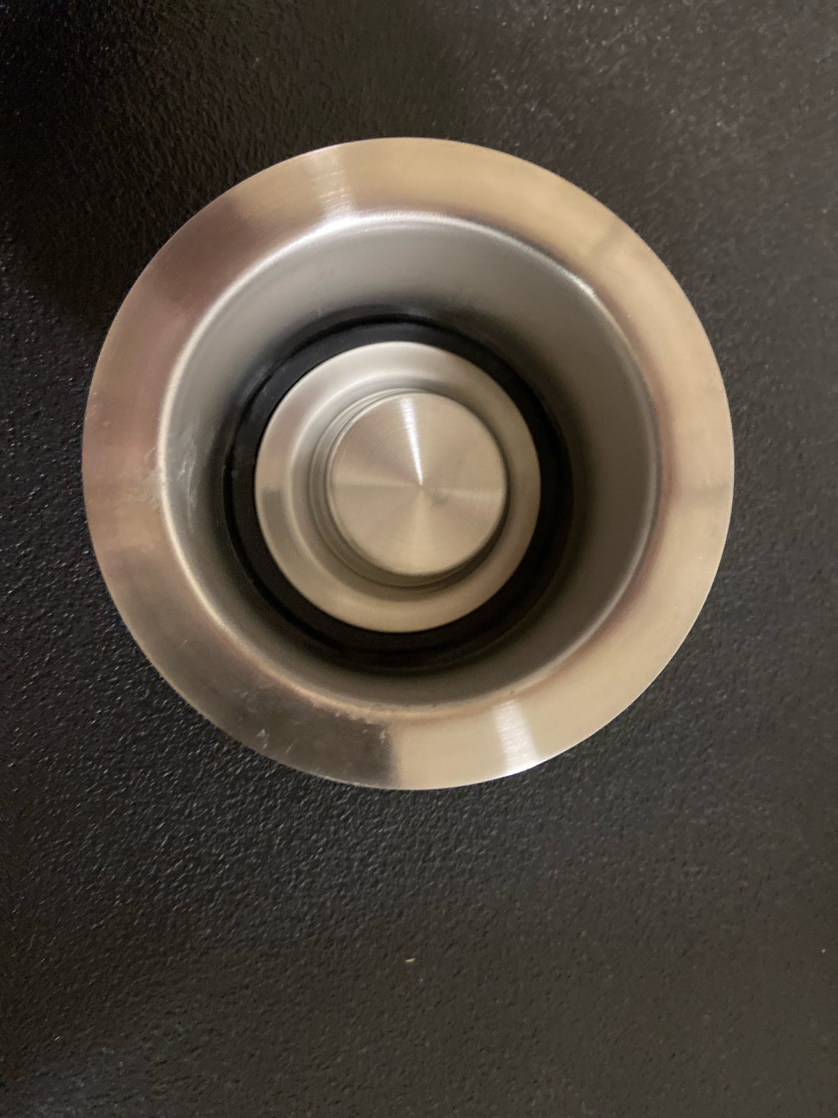 Signature Hardware SH163SS 3-1/2" Brass Kitchen Deep Garbage Disposal Flange and Stopper - Stainless Steel