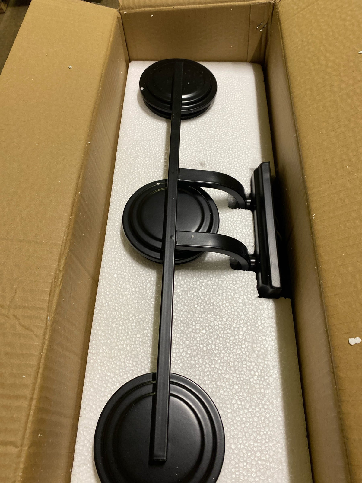 Progress Lighting Winslett Collection 3-Light Clear Seeded Glass Coastal Bath Vanity Light Matte Black