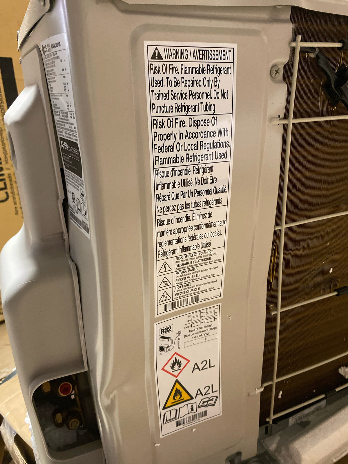 LG KUSAC091B 9,000 BTU Cooling / 10,900 BTU Heating One Zone Mini Split Condenser Unit with Inverter Technology - N/A
