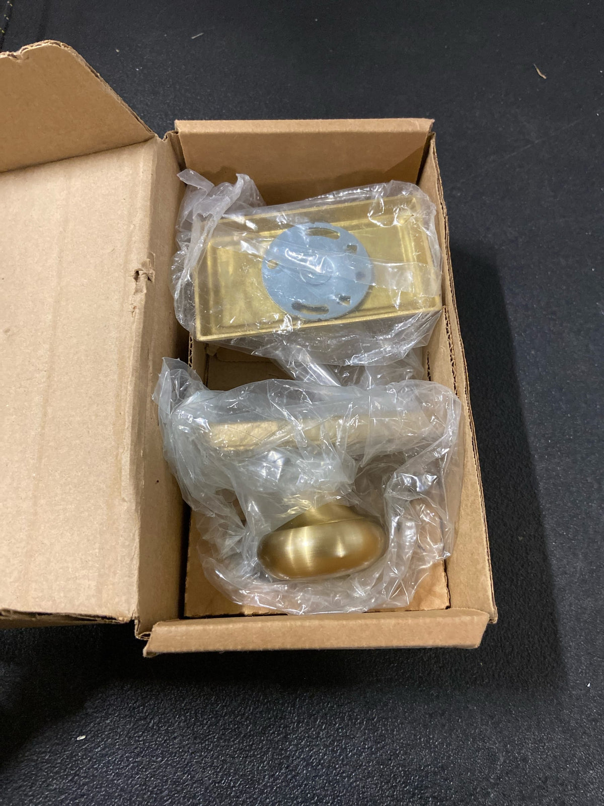 Emtek 8521PUS4, Providence Knob, Dummy, Rectangular Rosette, Satin Brass