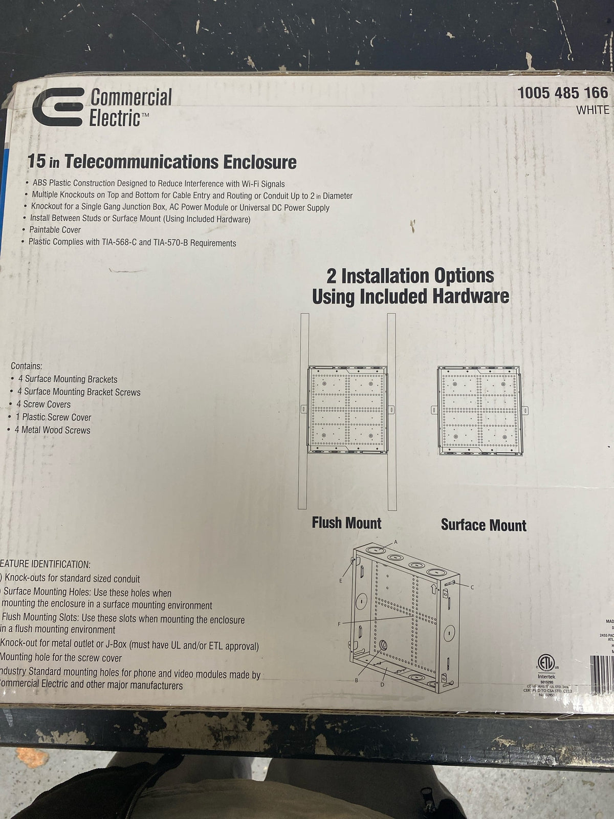 Commercial Electric 15 in. Plastic Telecommunication Enclosure