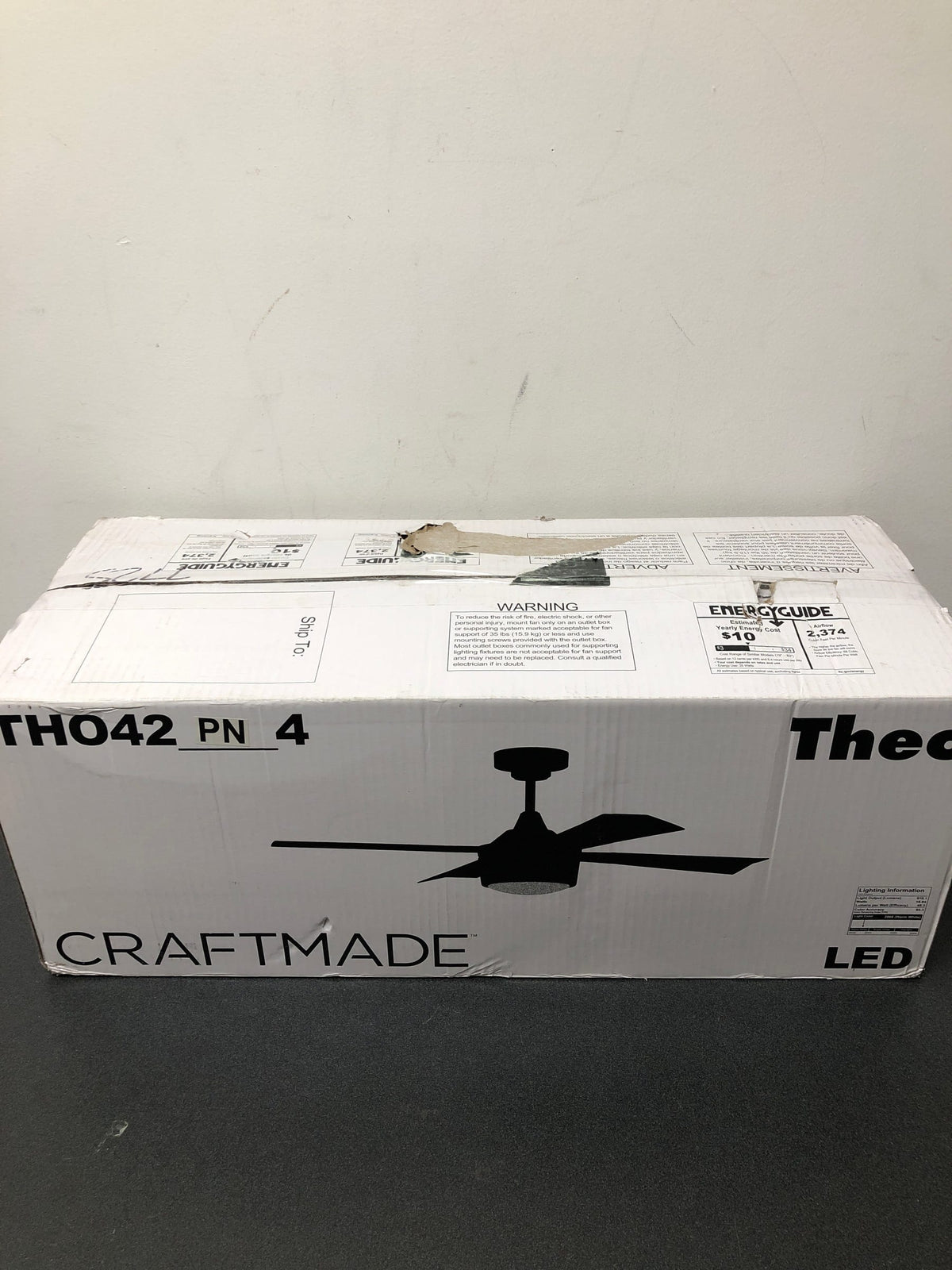 Craftmade THO42PN4 Theo 42" 4 Blade Indoor Ceiling Fan - Painted Nickel