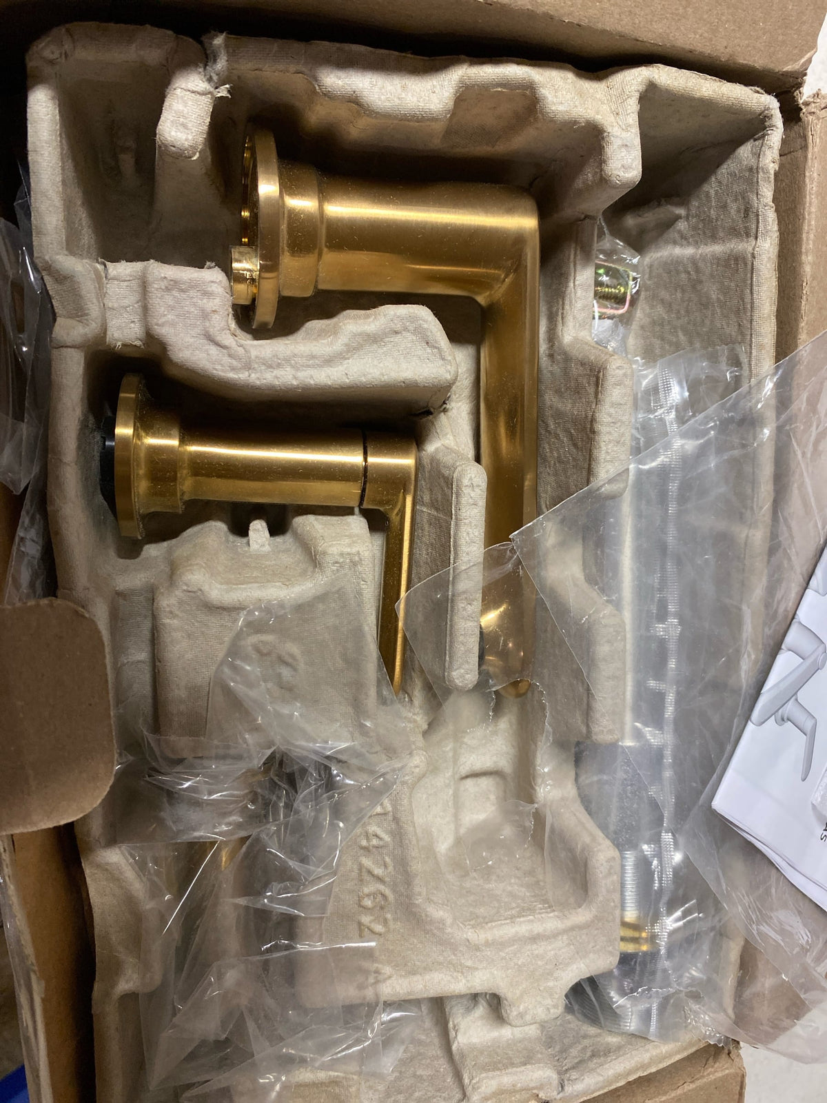 Moen TV6507BG Greenfield 1.2 GPM Widespread Bathroom Faucet with Rough-in Valve and Pop-Up Drain Assembly included - Brushed Gold