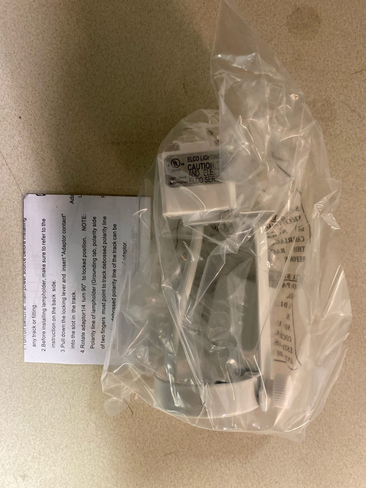 Elco ET1626W Bowen H-Track 5-1/8" Tall Track Head - White