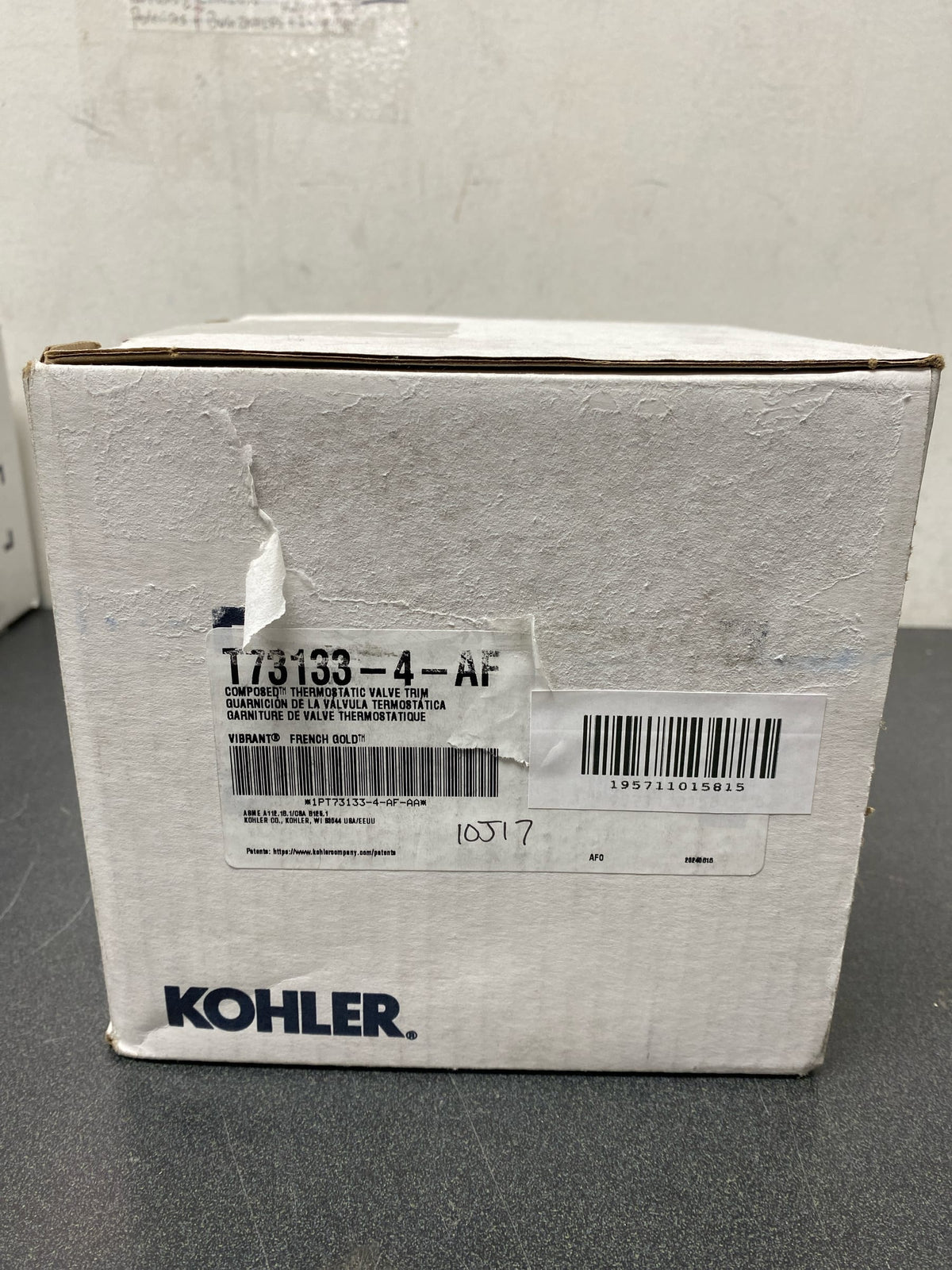 Kohler K-T73133-4-AF Composed Thermostatic Valve Trim Only with Single Lever Handle - Less Rough In - Vibrant French Gold