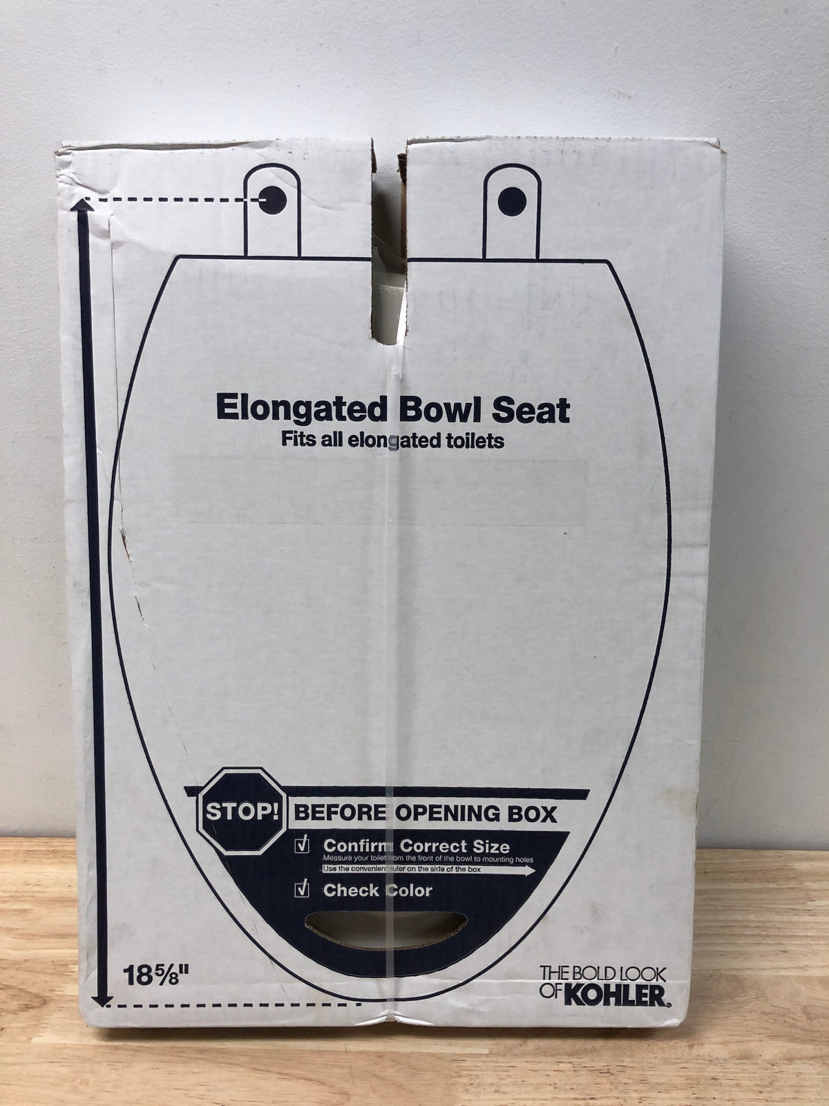 Kohler K-20110-96 Brevia Elongated Quiet Close Toilet Seat and Lid - Biscuit