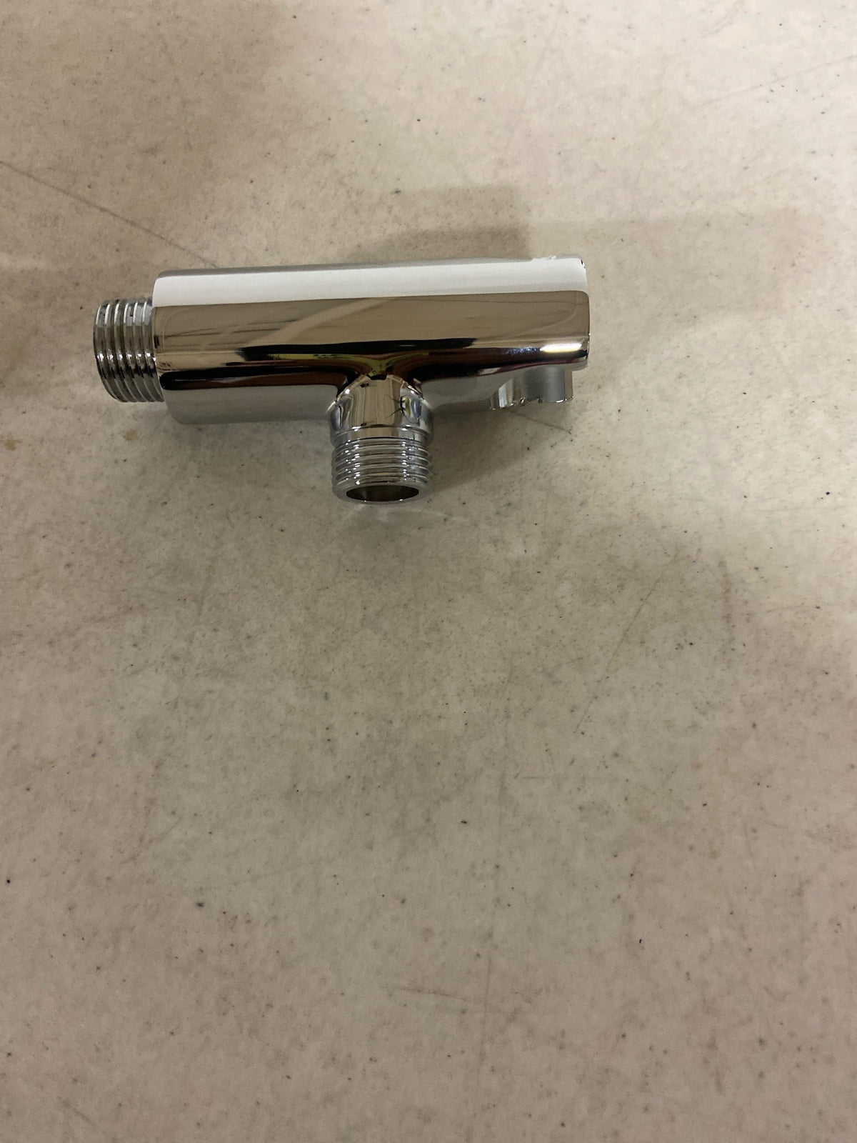 Signature Hardware 380056 Cylindrical Water Supply Elbow with Hand Shower Holder - Polished Chrome