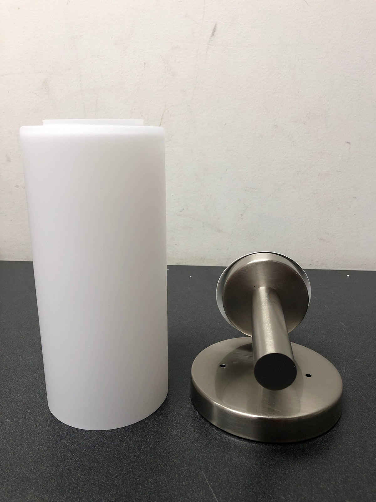 Volume Lighting 2121-33 13.75" Height Wall Sconce with 1 Light and White Glass - Brushed Nickel