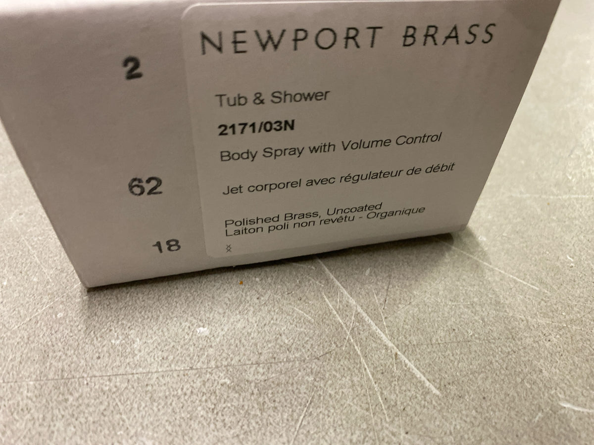 Newport Brass 2171-03N 1-7/8" Solid brass Body Spray Head with 1/2" Connector - Polished Brass Uncoated (Living)